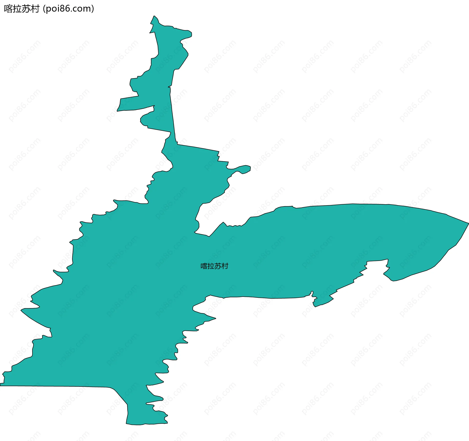 喀拉苏村边界地图