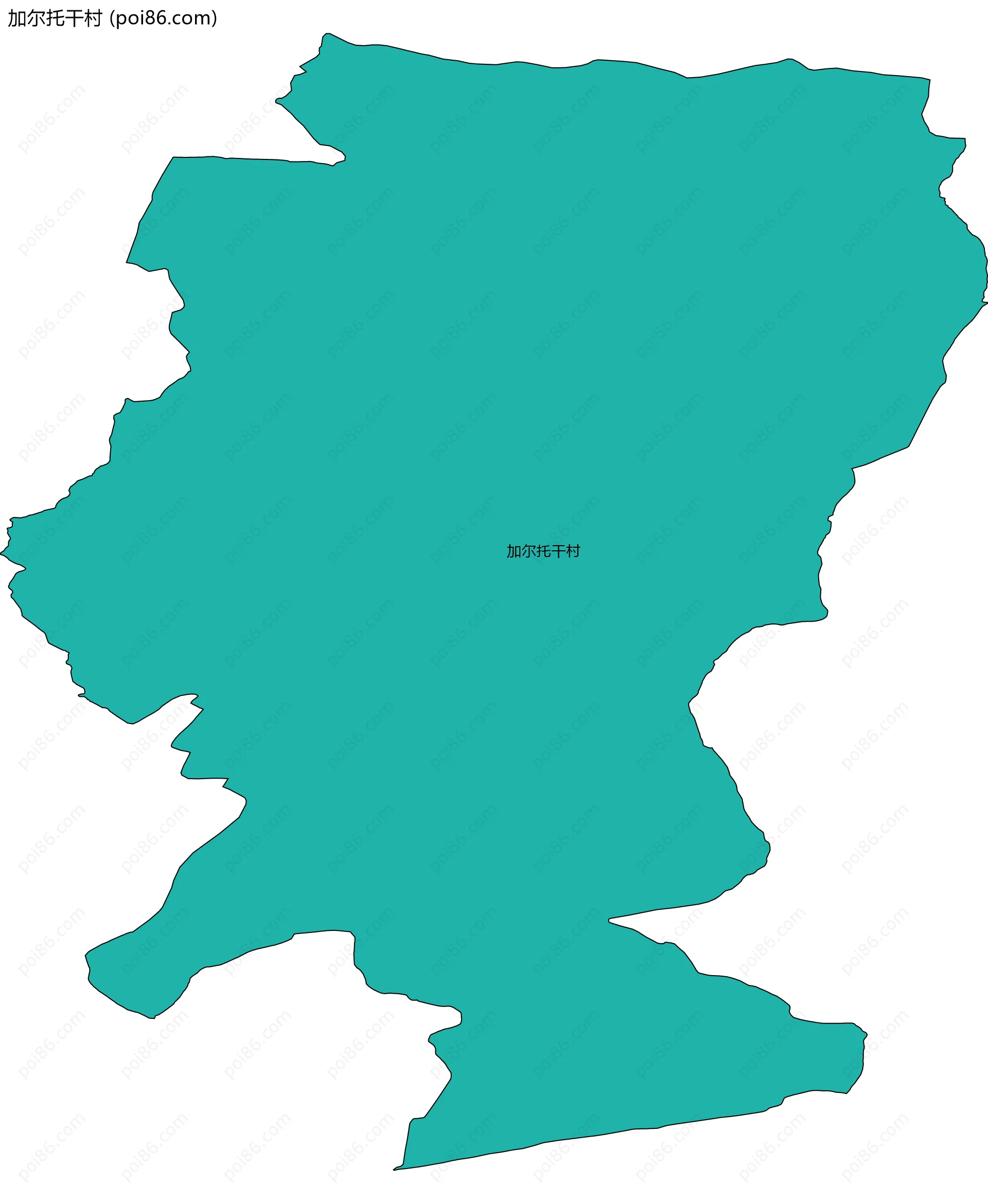 加尔托干村边界地图