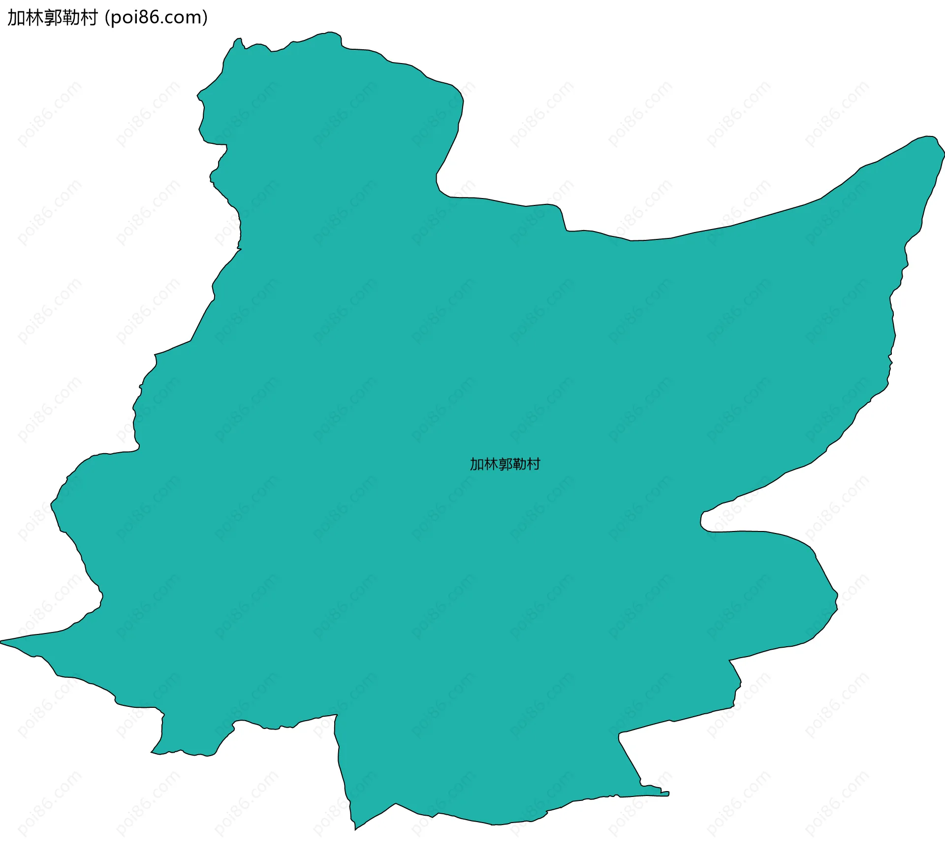 加林郭勒村边界地图