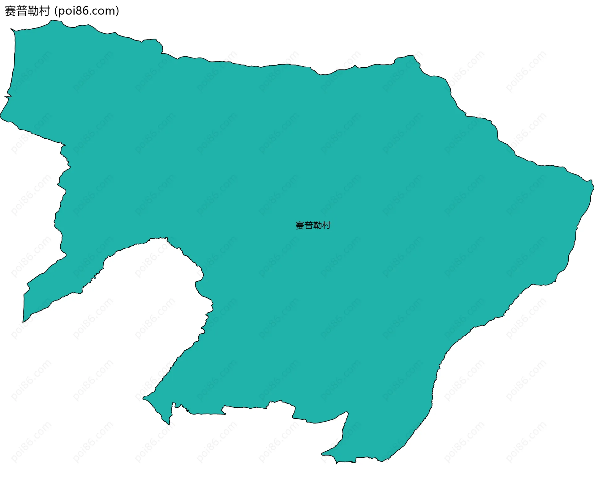 赛普勒村边界地图