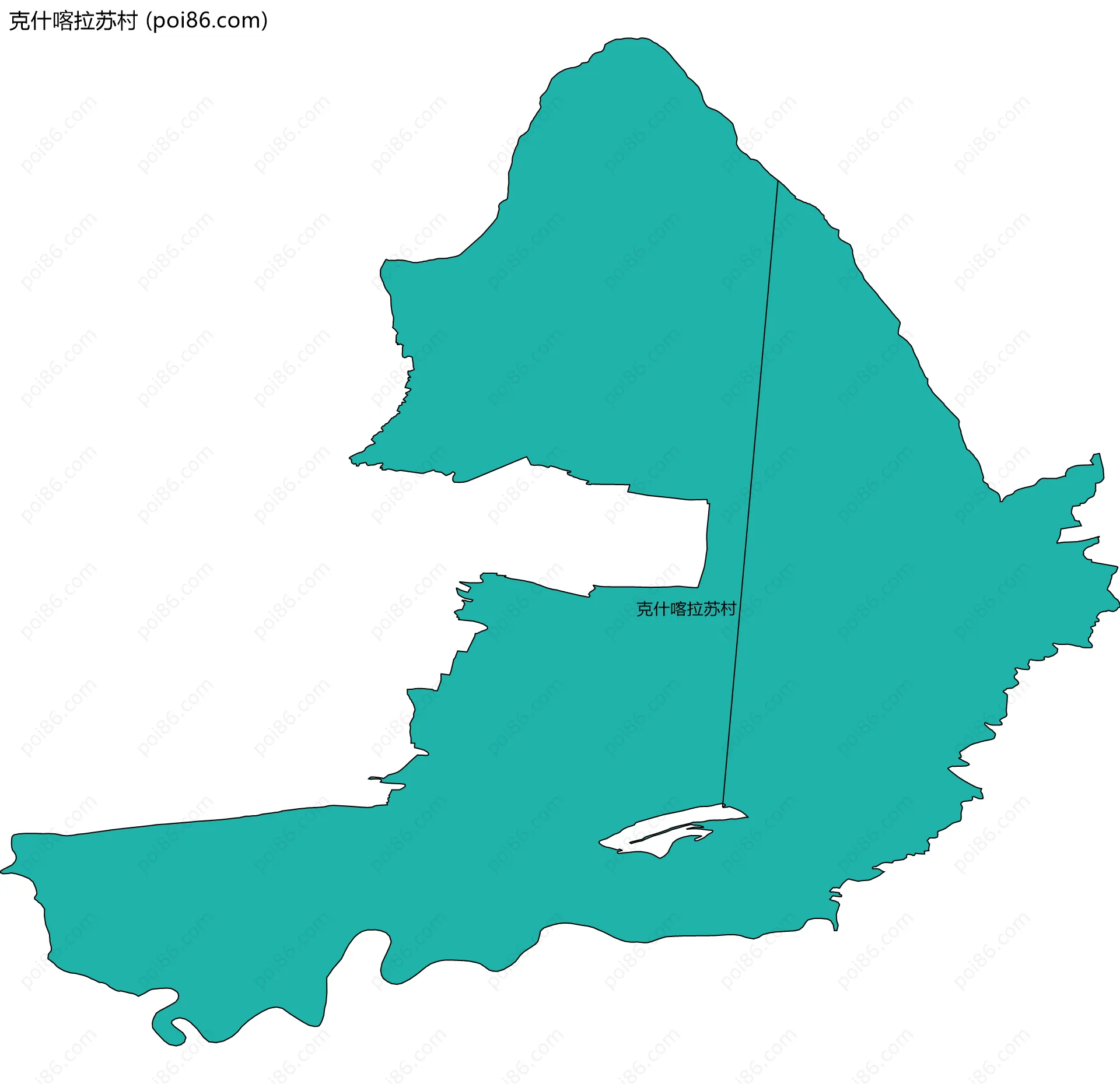 克什喀拉苏村边界地图