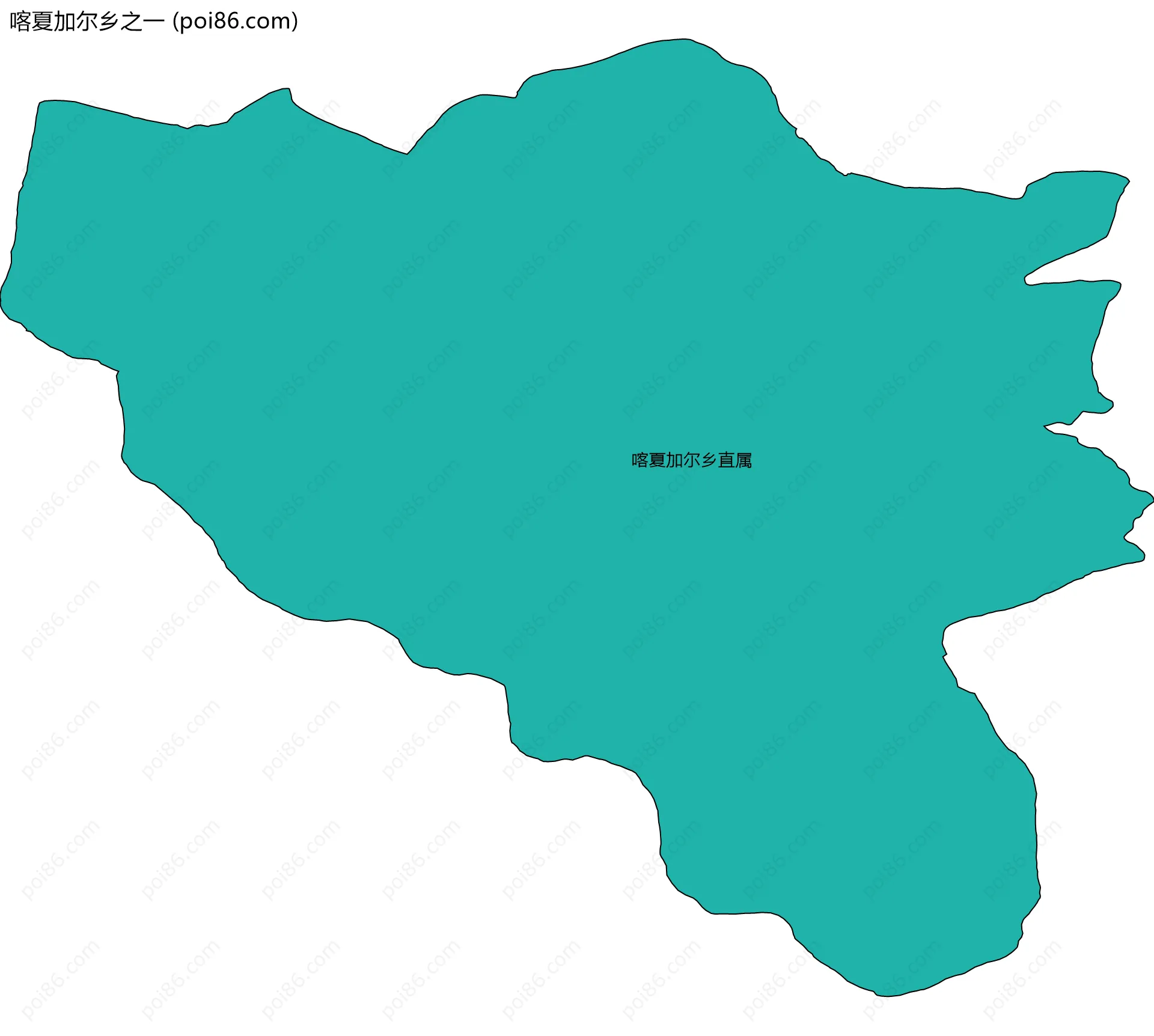 喀夏加尔乡之一边界地图(五级行政区划)