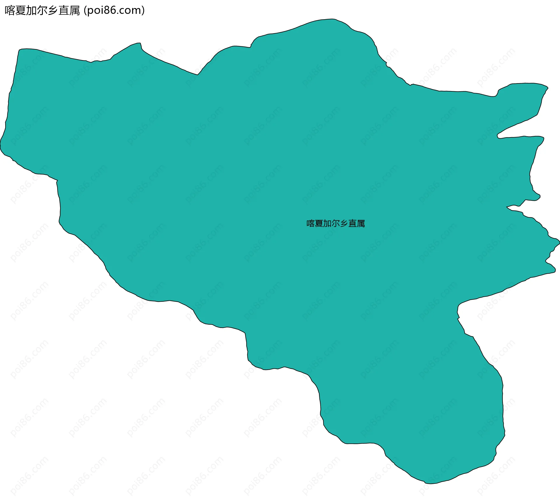 喀夏加尔乡直属边界地图