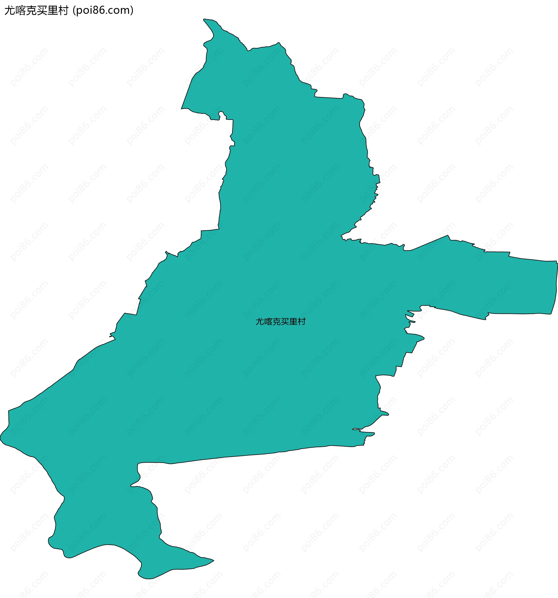 尤喀克买里村边界地图