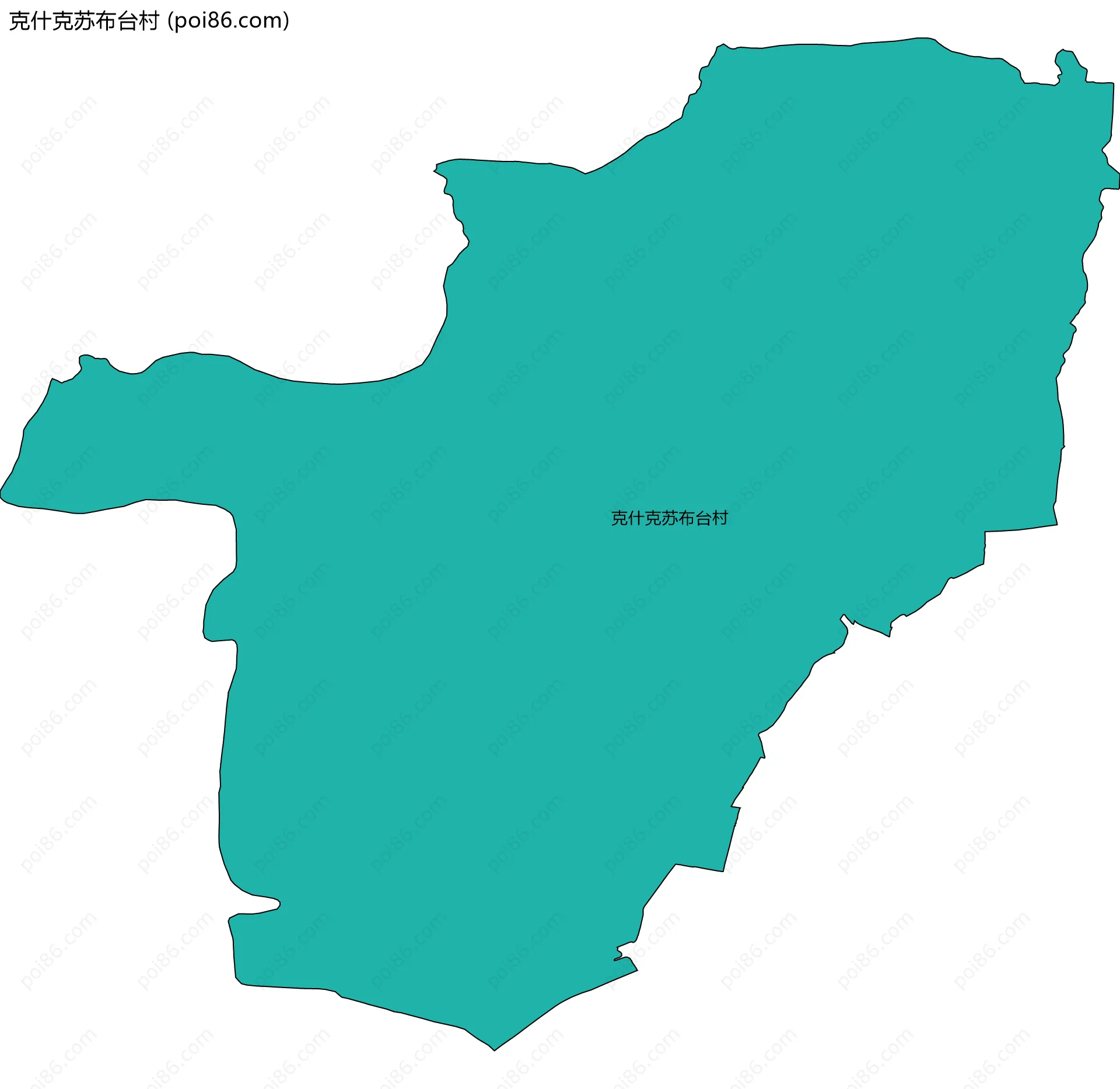 克什克苏布台村边界地图