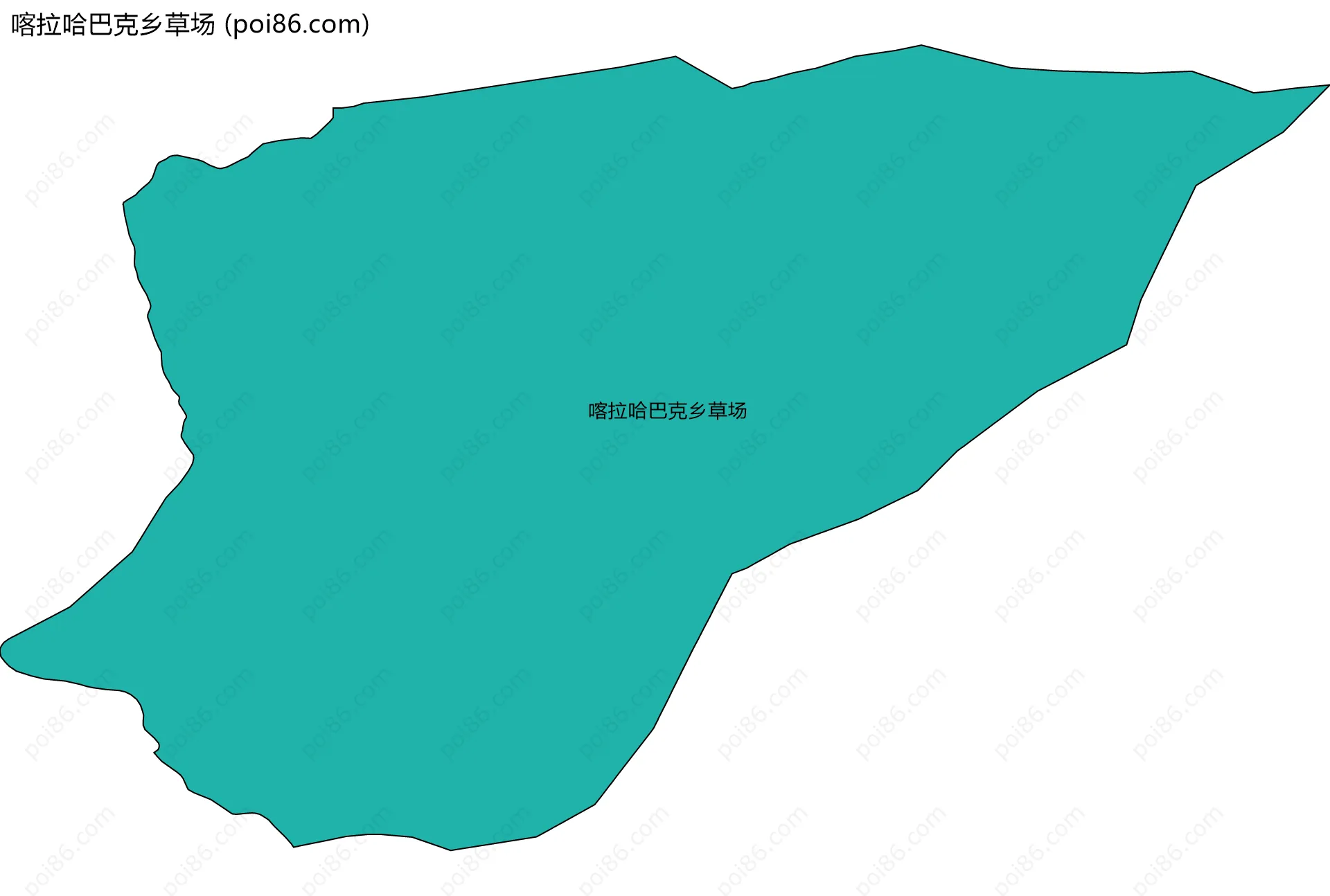 喀拉哈巴克乡草场边界地图