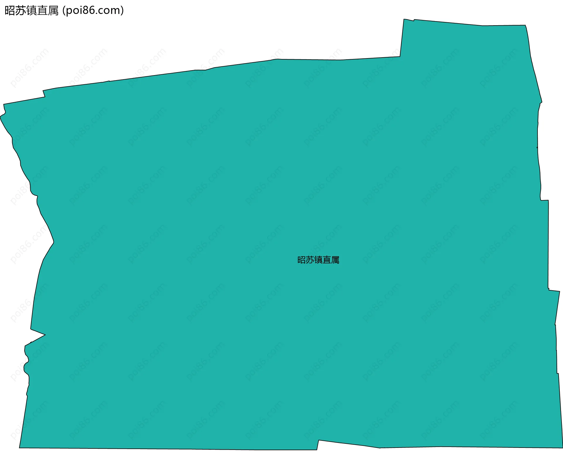 昭苏镇直属边界地图