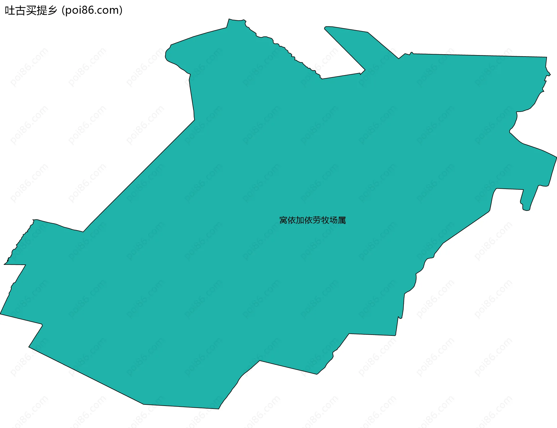 吐古买提乡边界地图(五级行政区划)