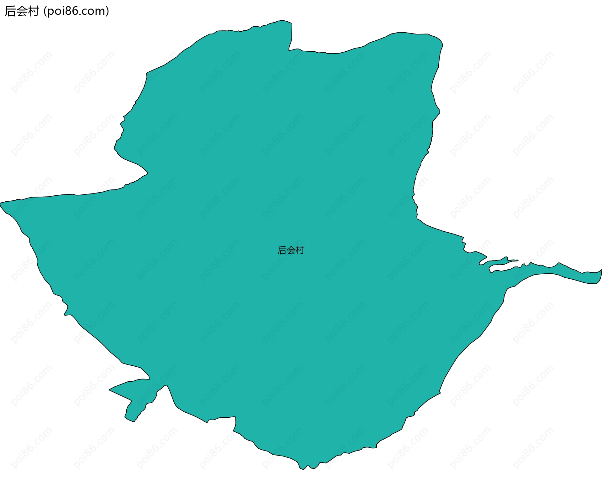 后会村边界地图