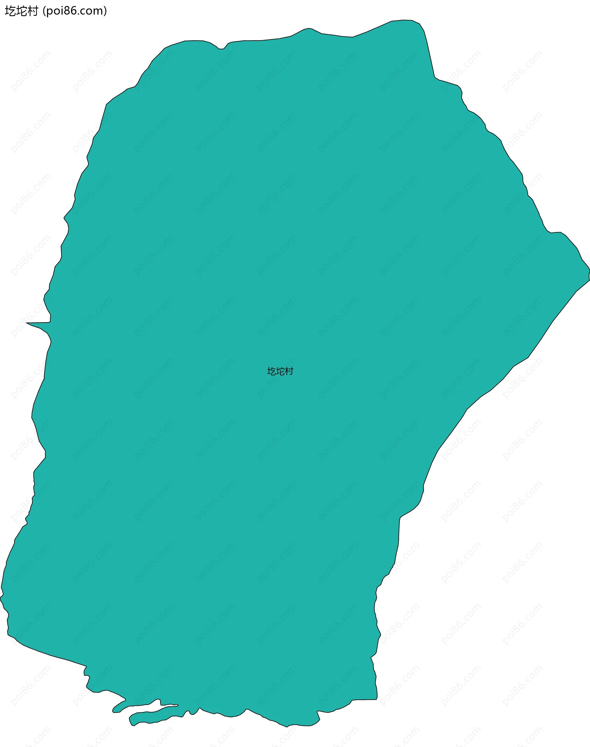 圪坨村边界地图