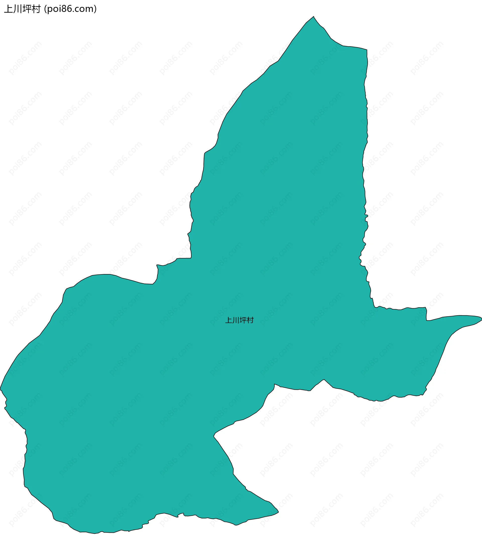 上川坪村边界地图
