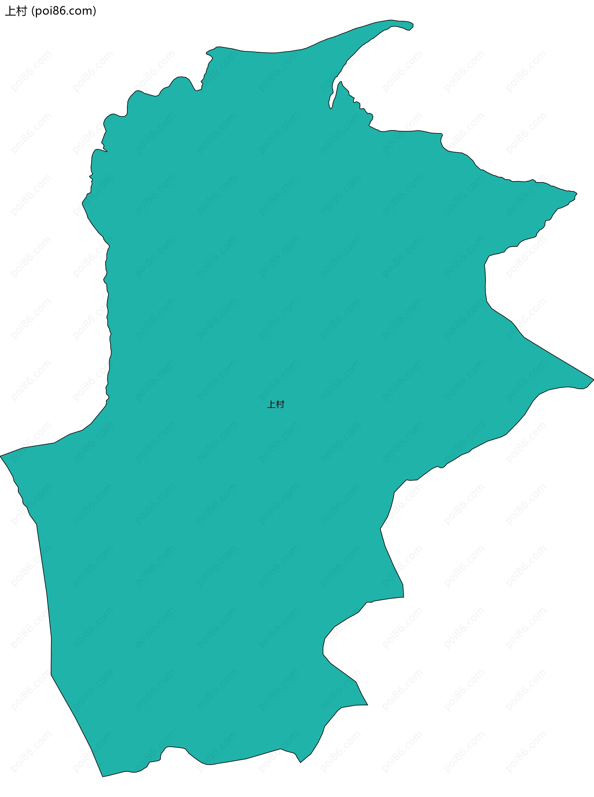 上村边界地图