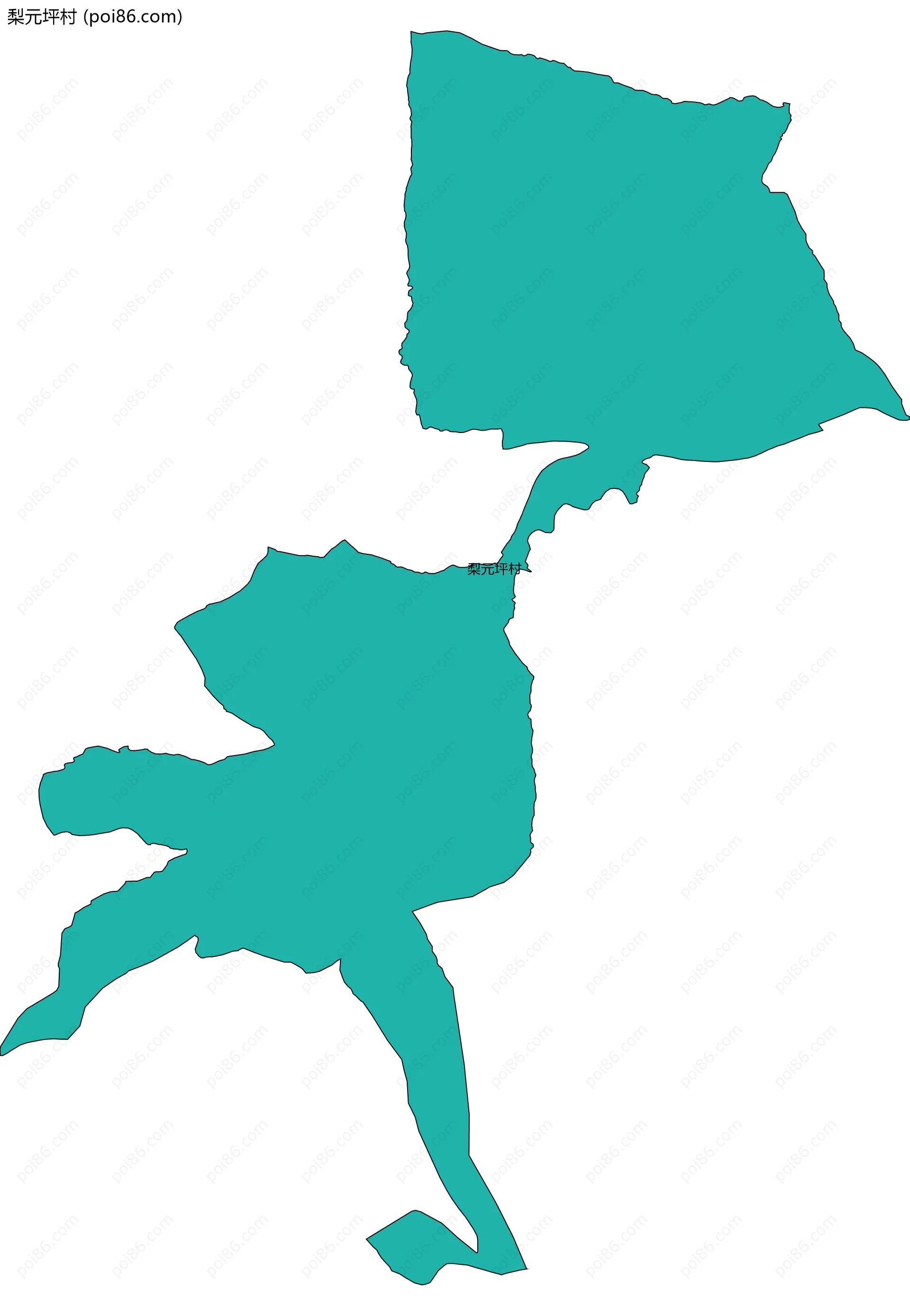 梨元坪村边界地图