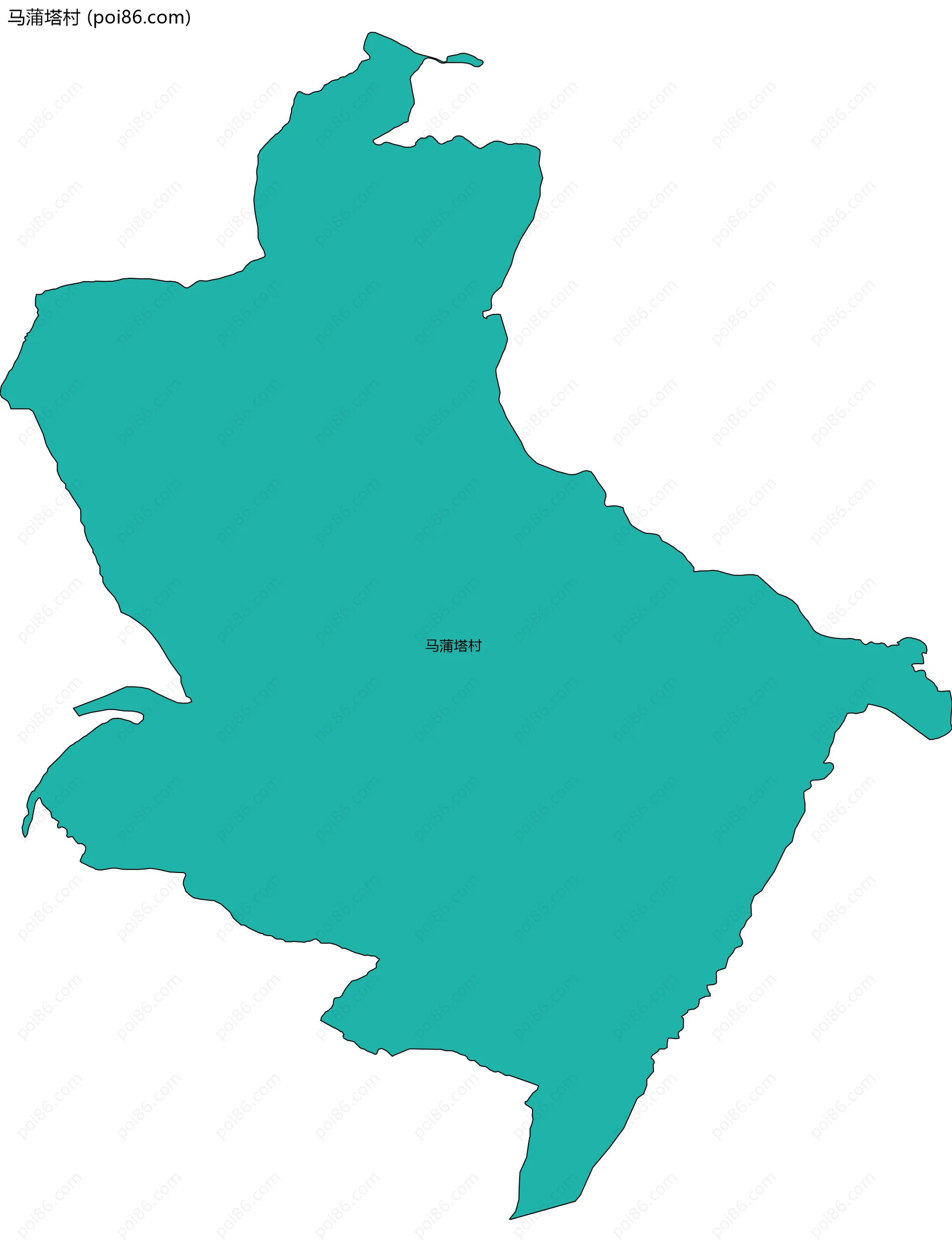 马蒲塔村边界地图