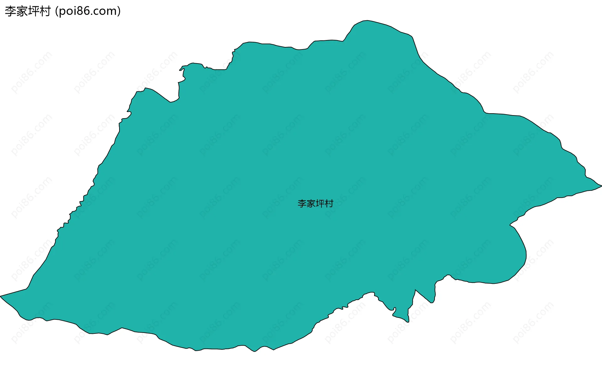 李家坪村边界地图