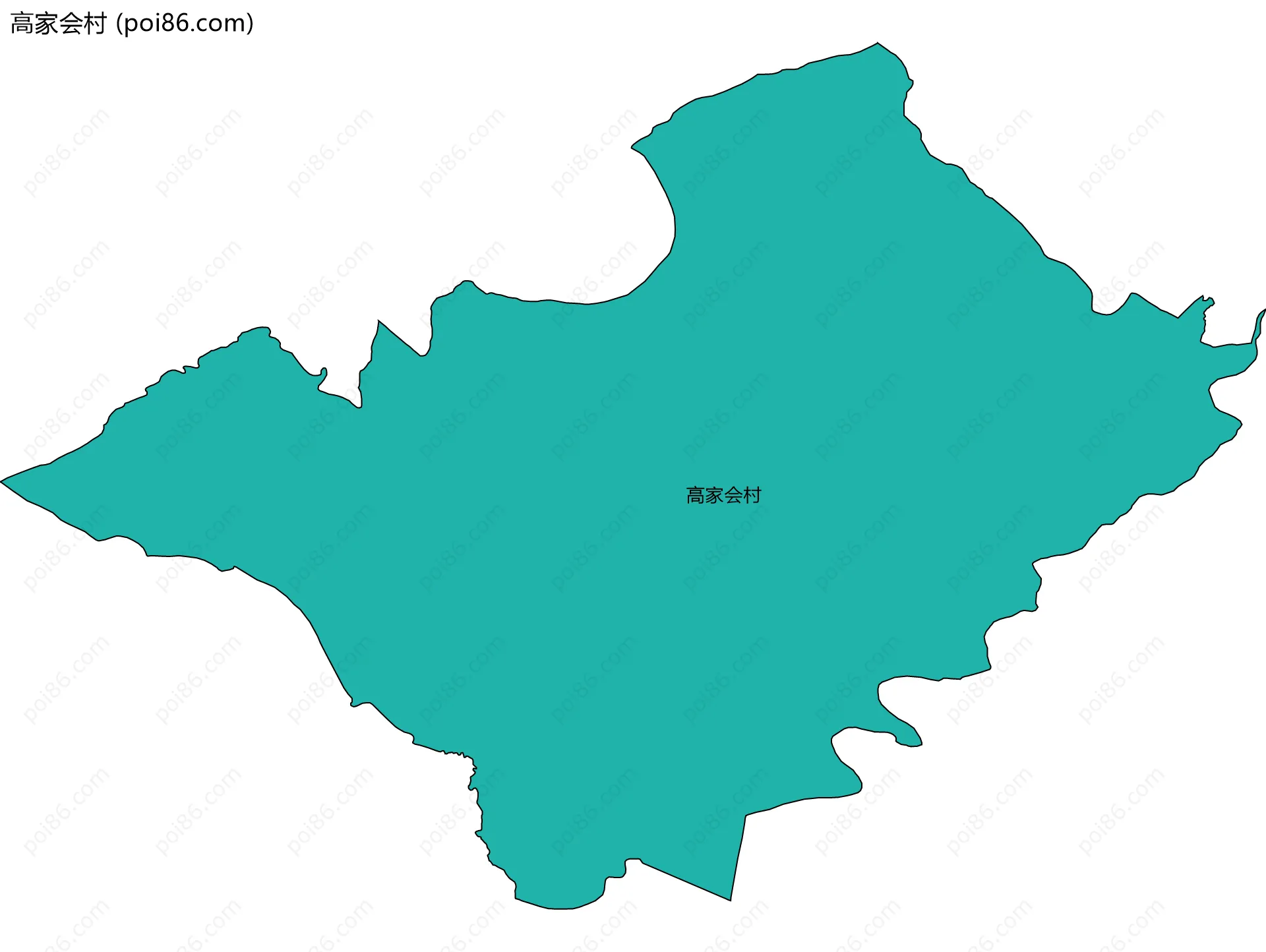 高家会村边界地图