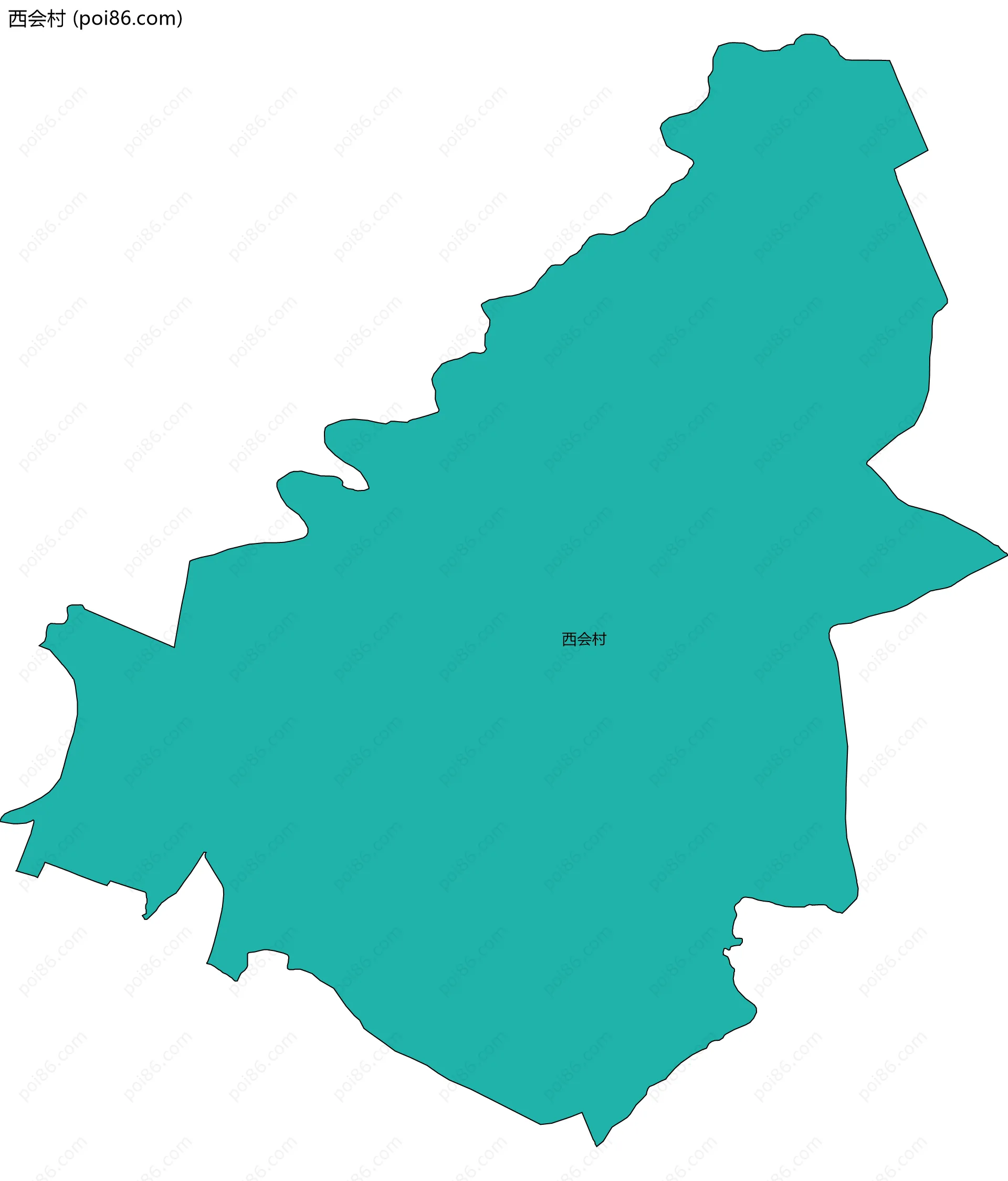 西会村边界地图