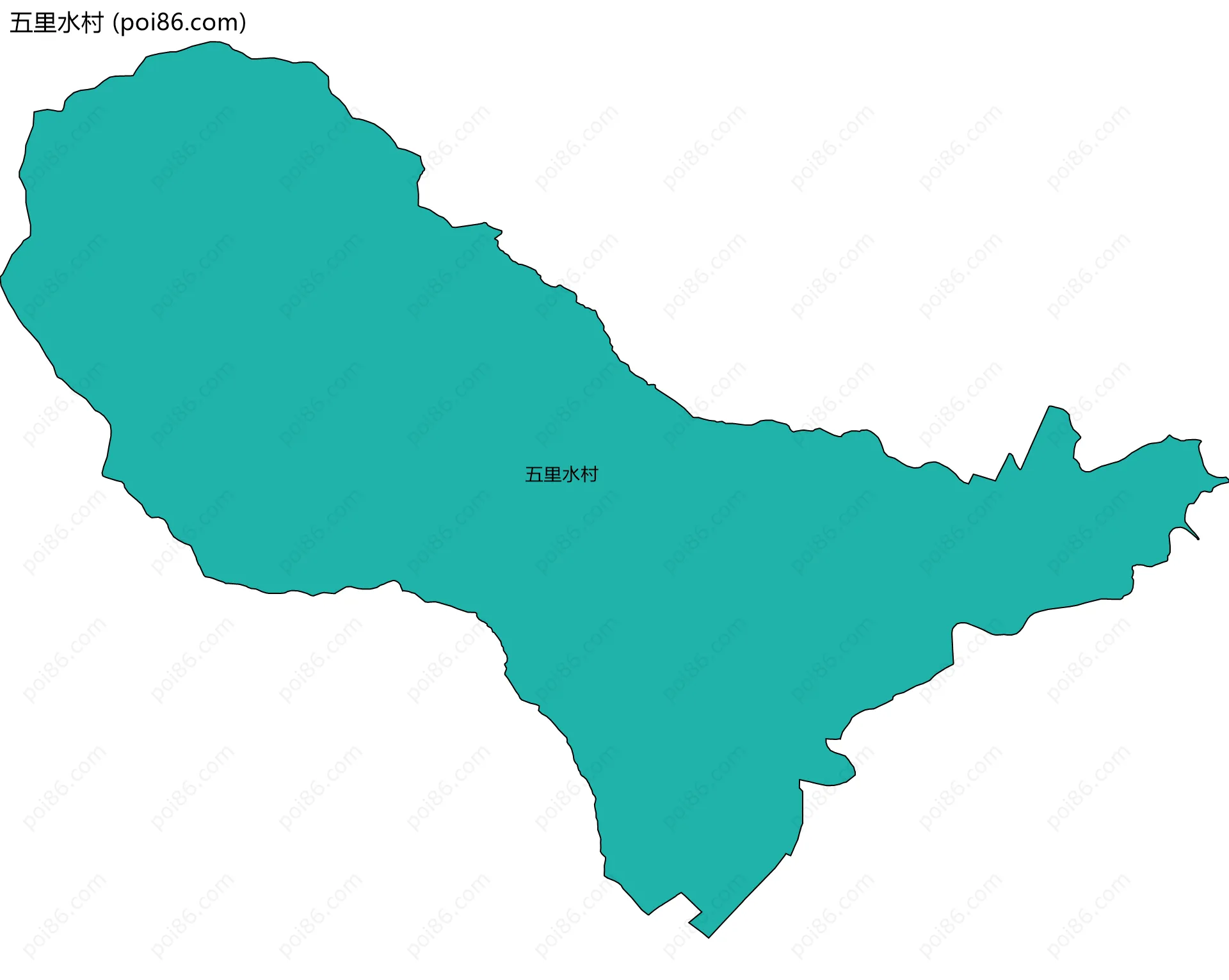 五里水村边界地图