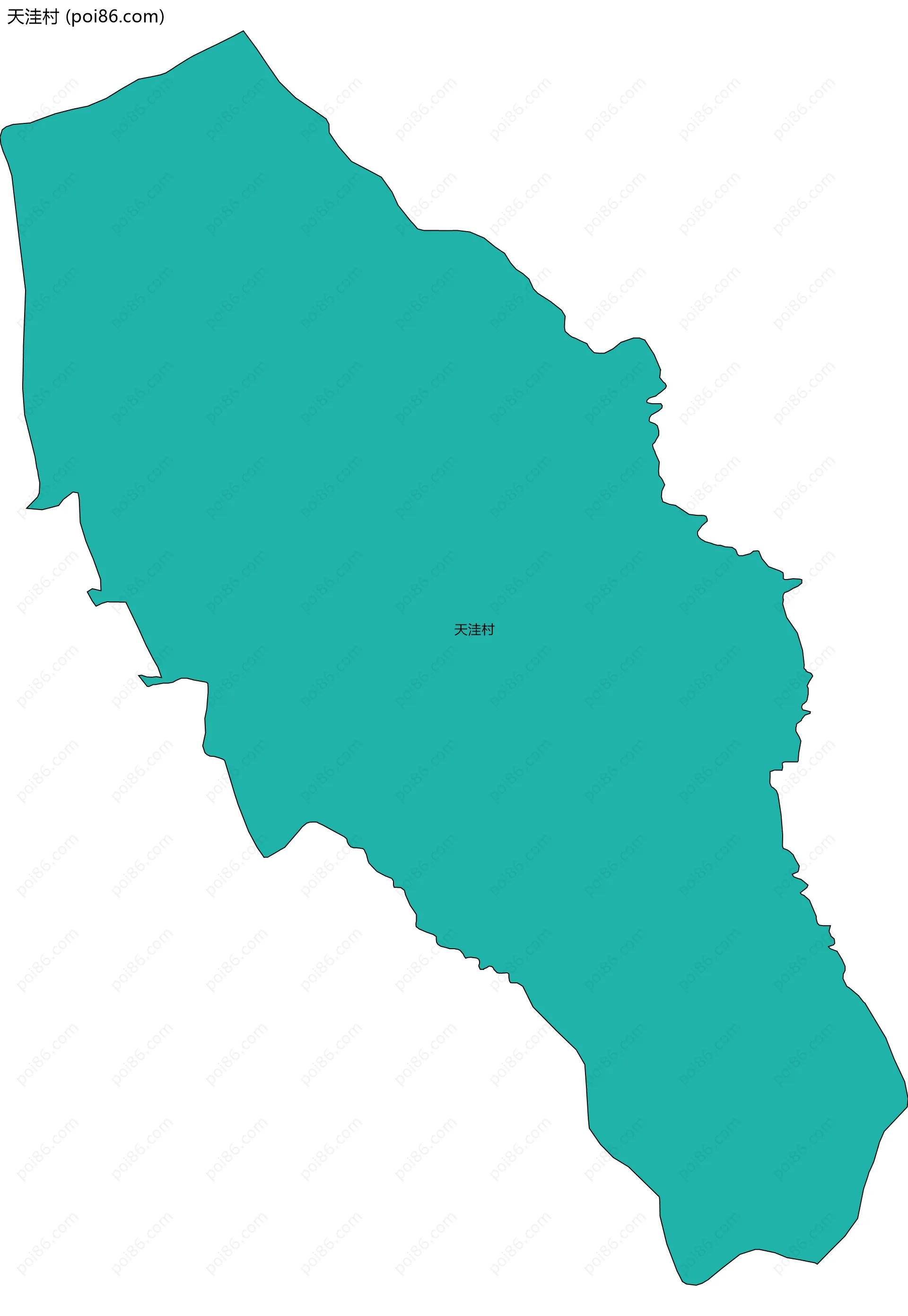 天洼村边界地图