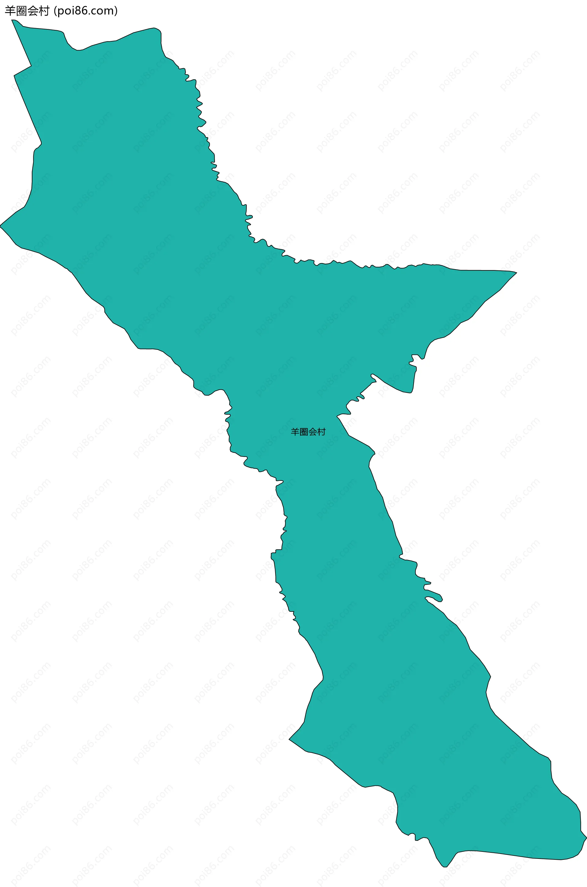 羊圈会村边界地图