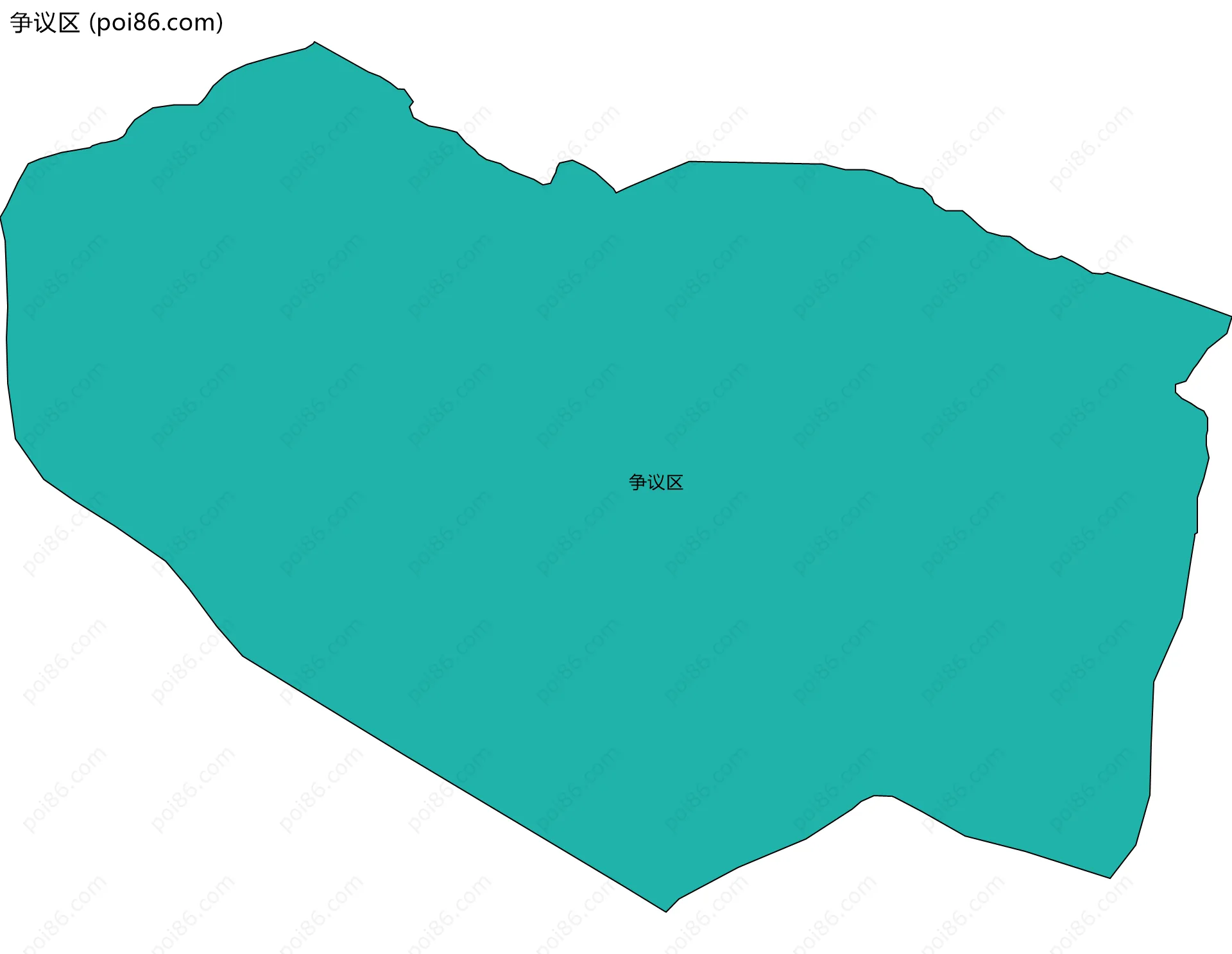 争议区边界地图