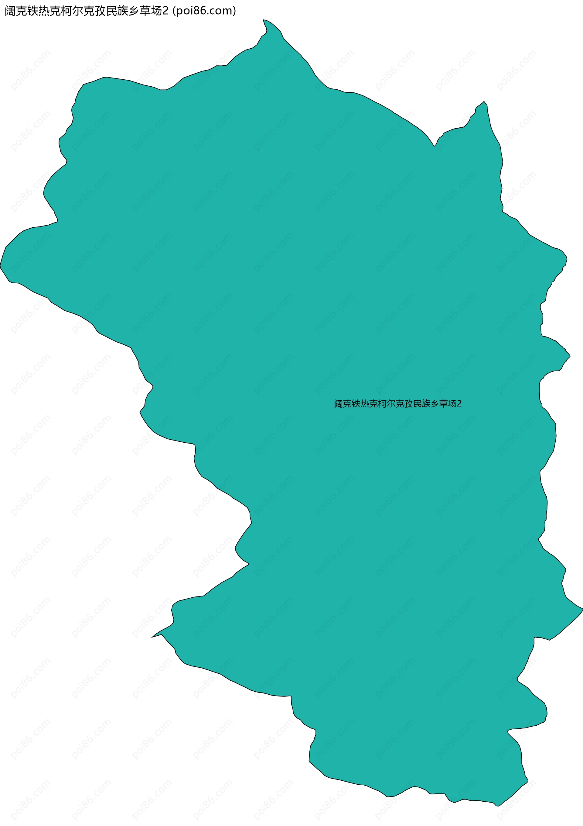 阔克铁热克柯尔克孜民族乡草场2边界地图