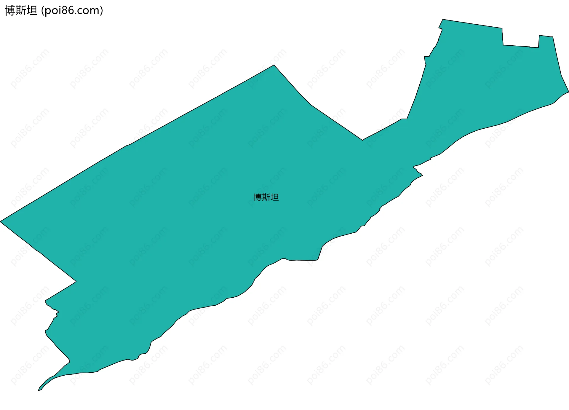 博斯坦边界地图