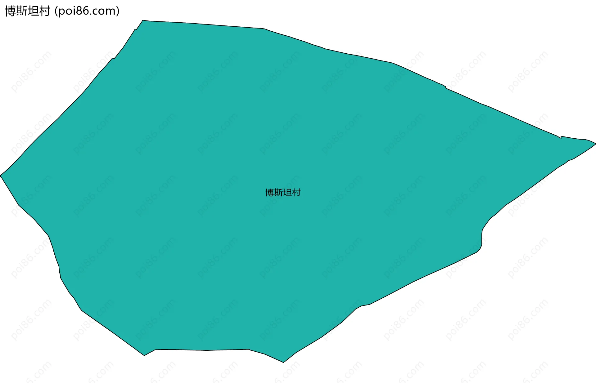博斯坦村边界地图