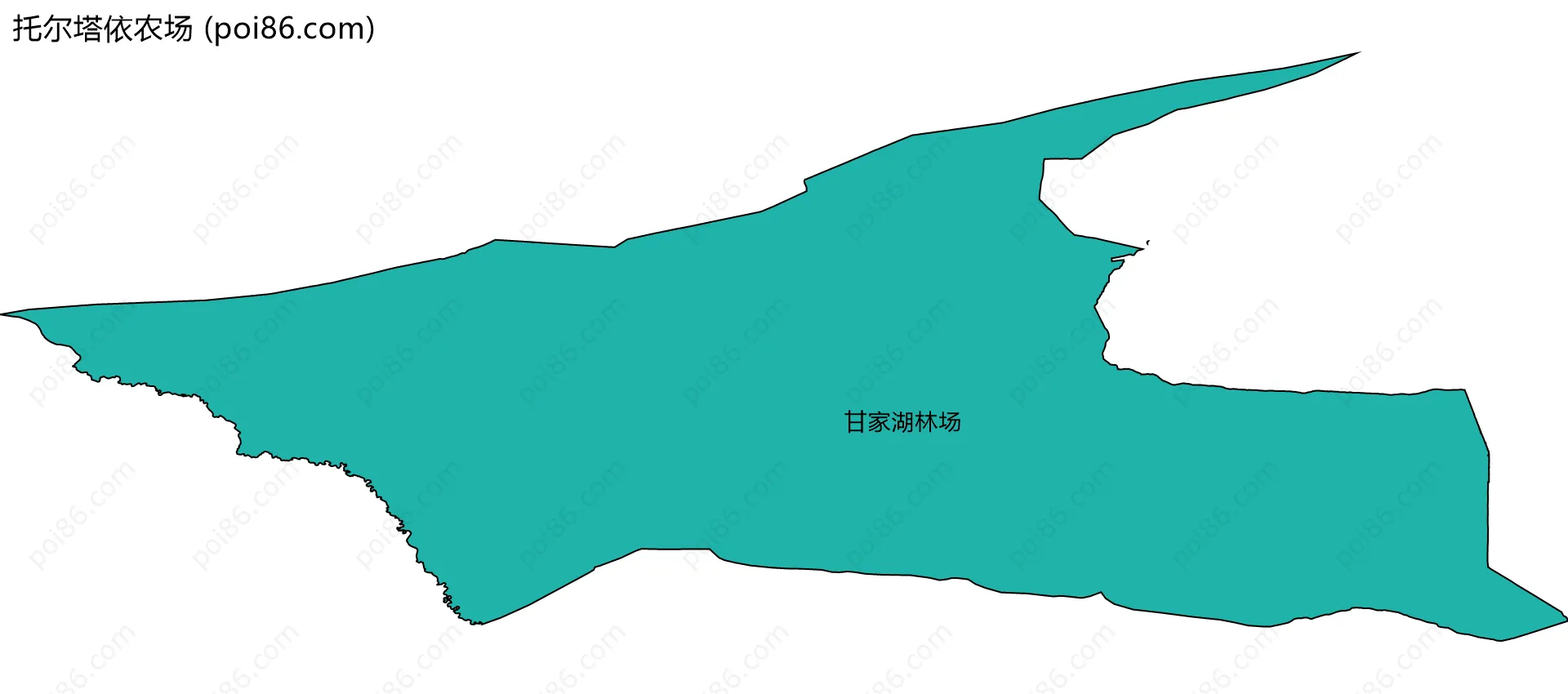 托尔塔依农场边界地图(五级行政区划)