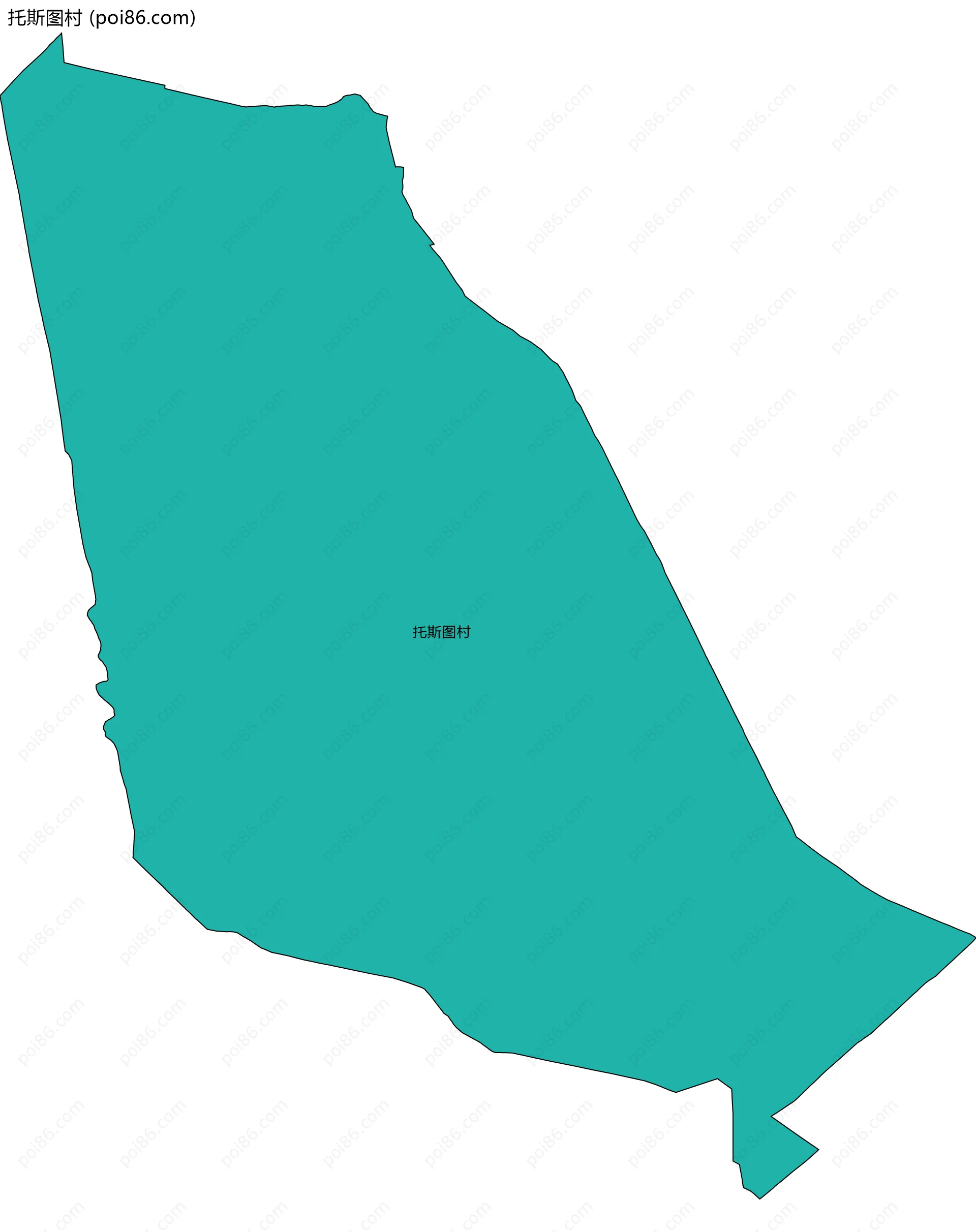 托斯图村边界地图