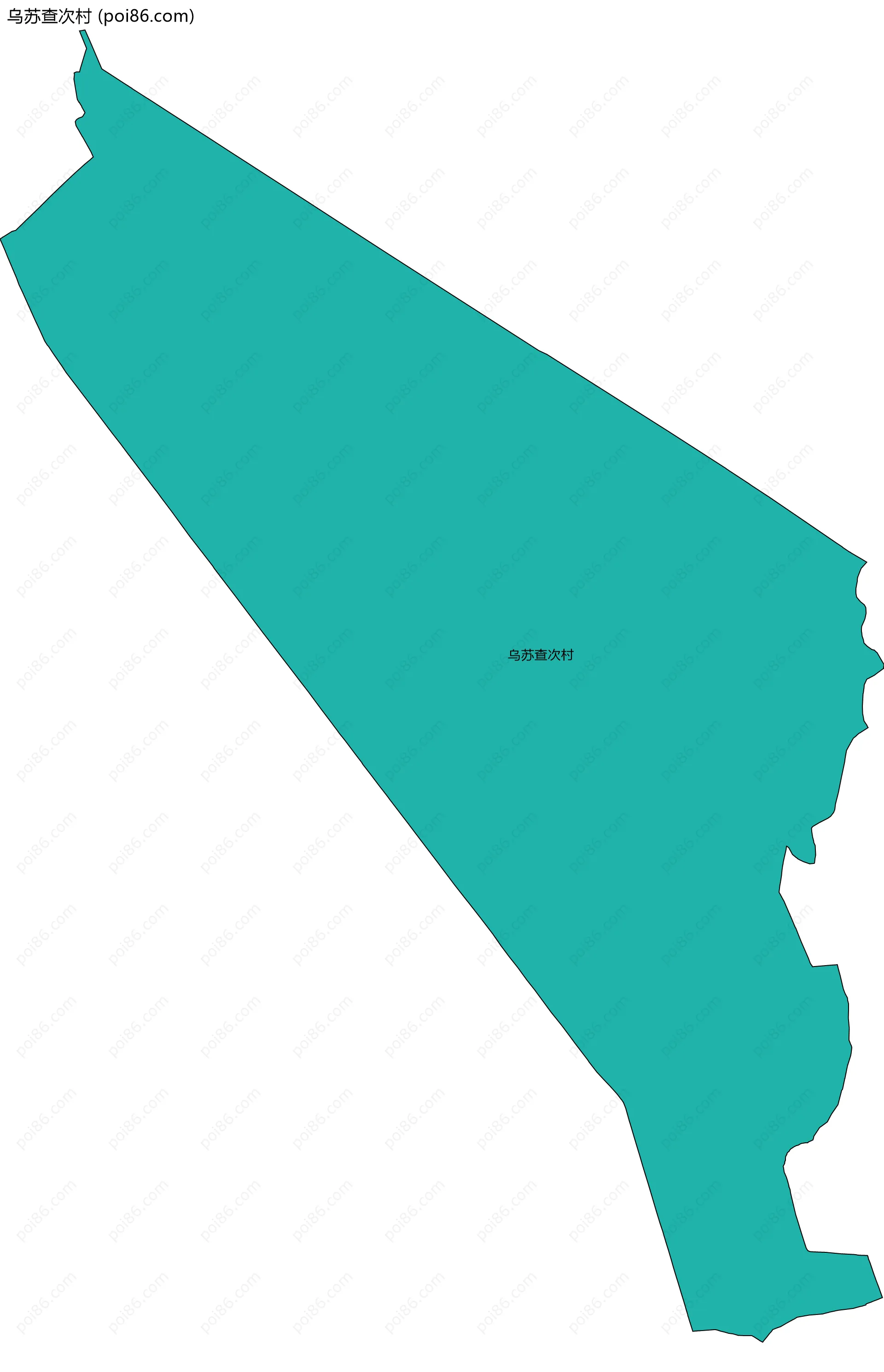 乌苏查次村边界地图