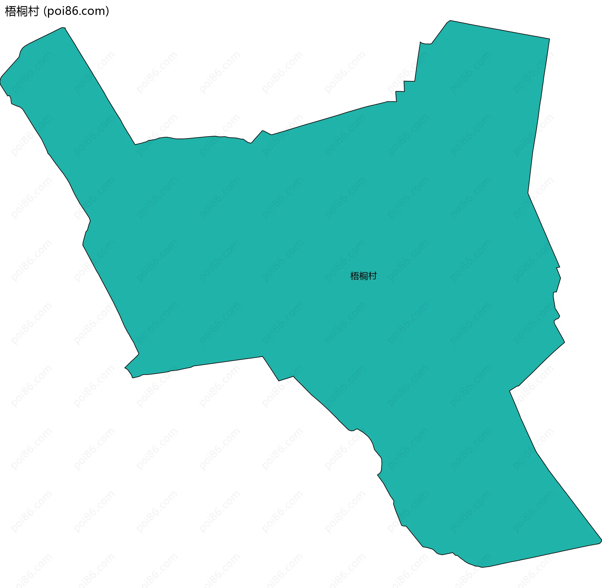 梧桐村边界地图