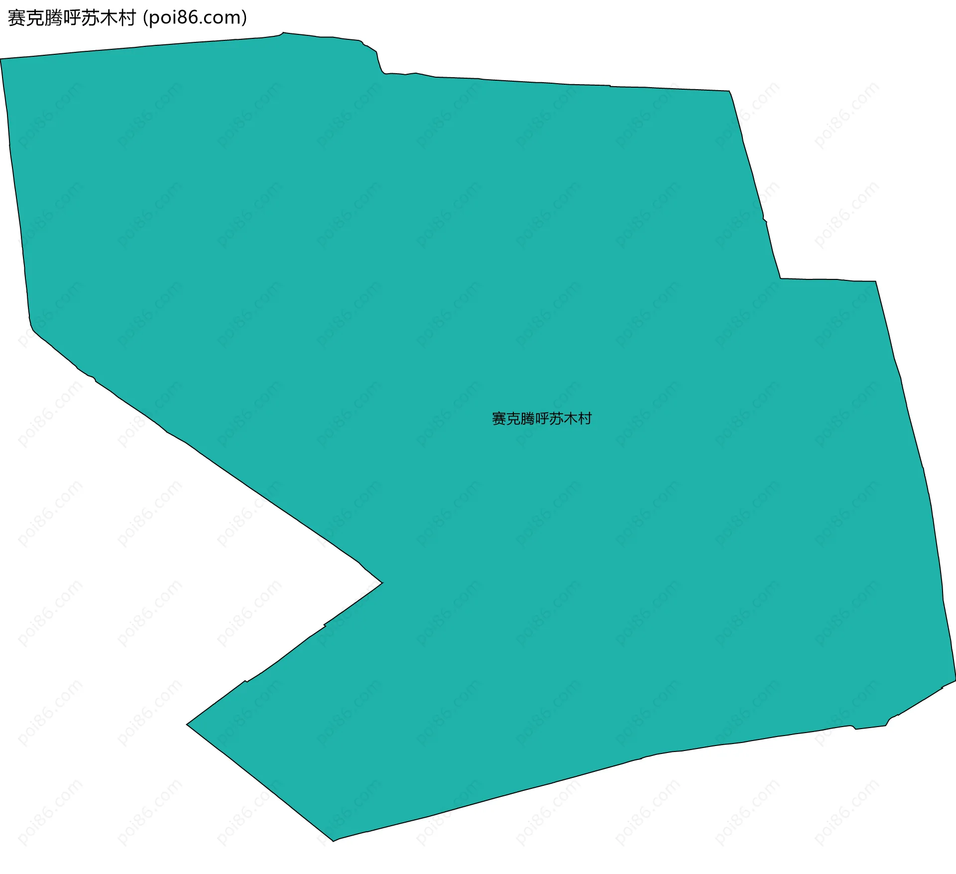 赛克腾呼苏木村边界地图