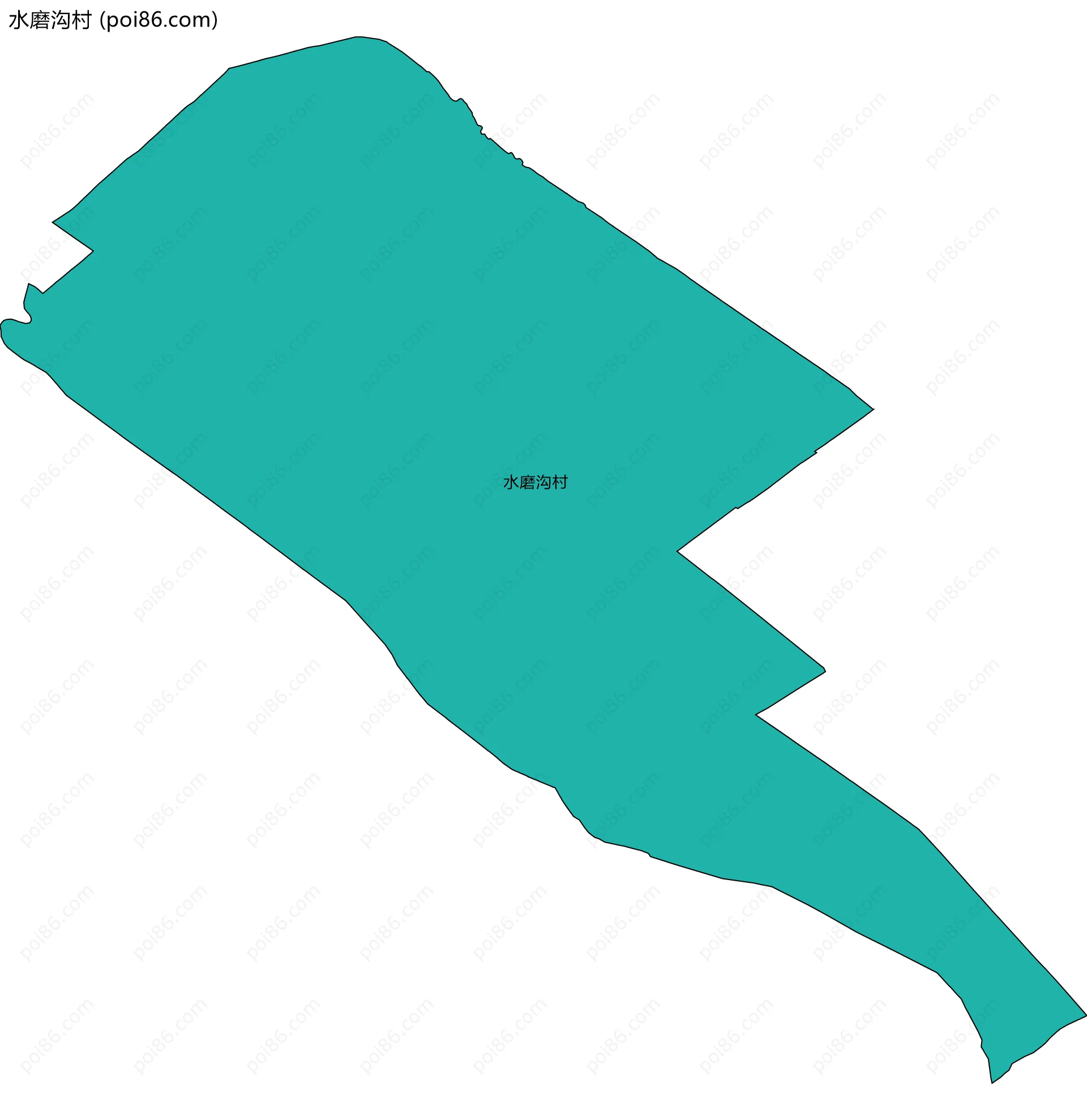 水磨沟村边界地图