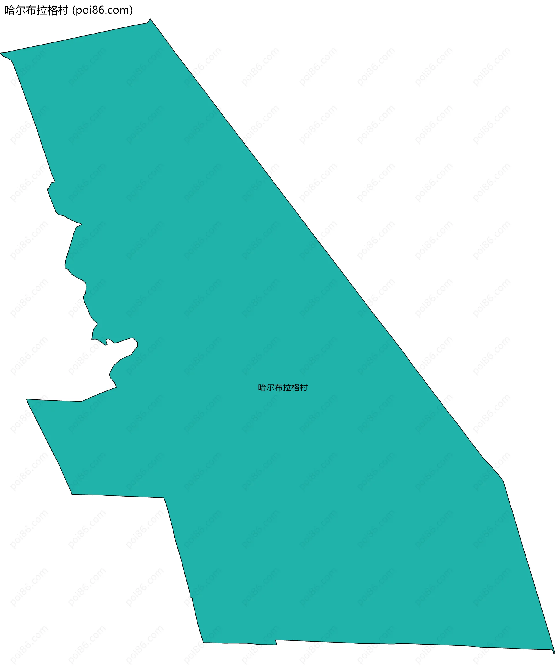 哈尔布拉格村边界地图