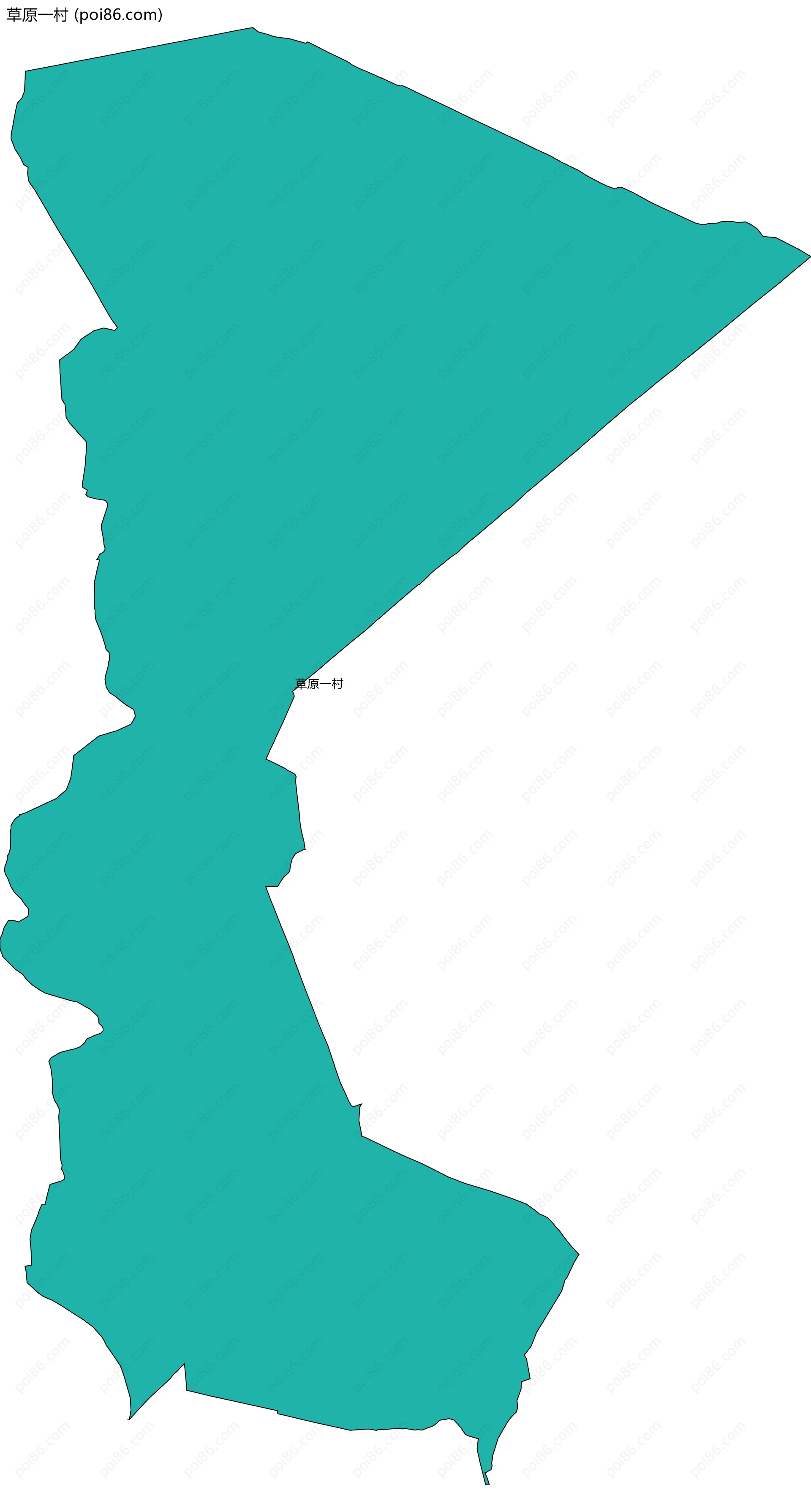 草原一村边界地图