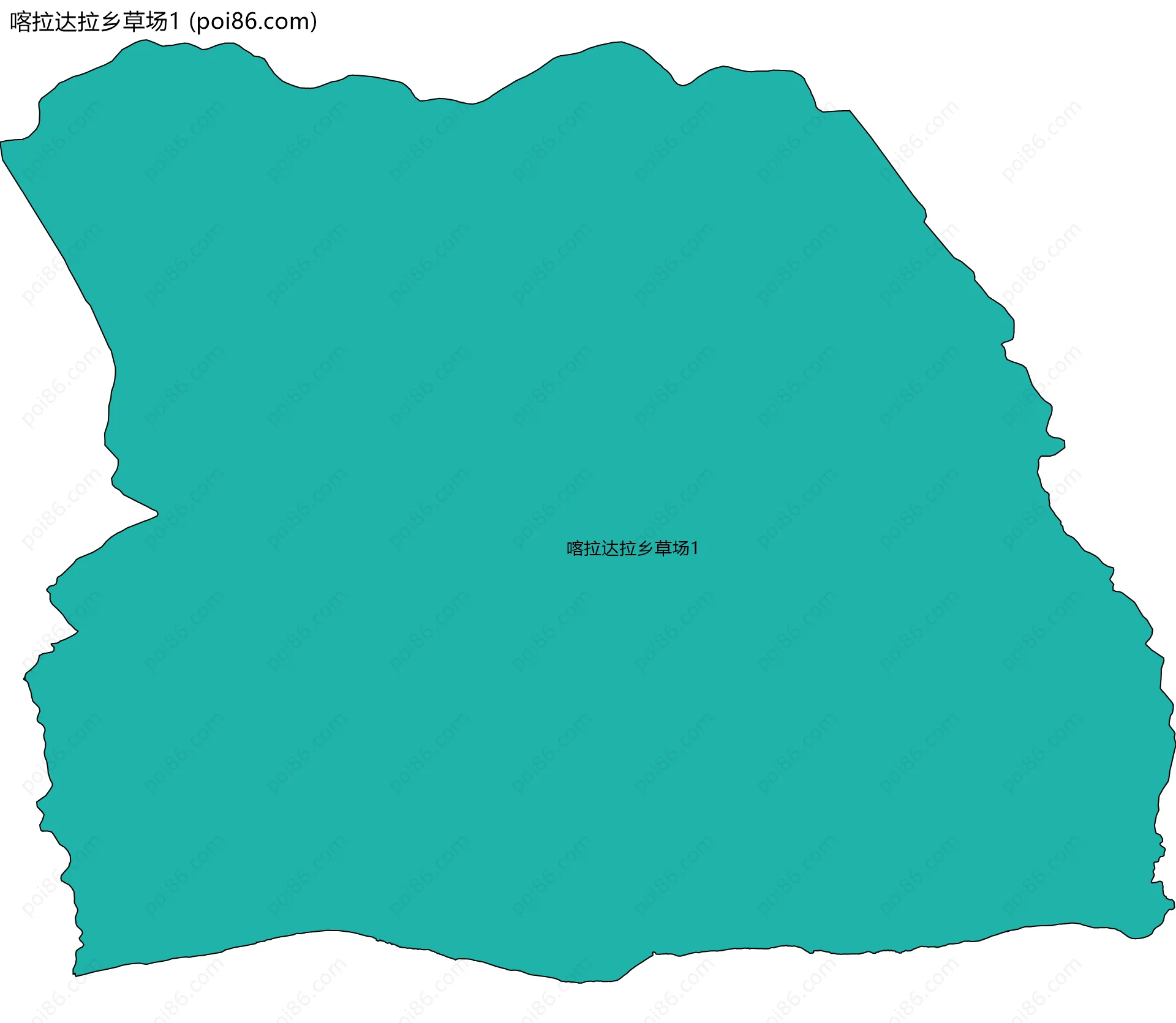 喀拉达拉乡草场1边界地图