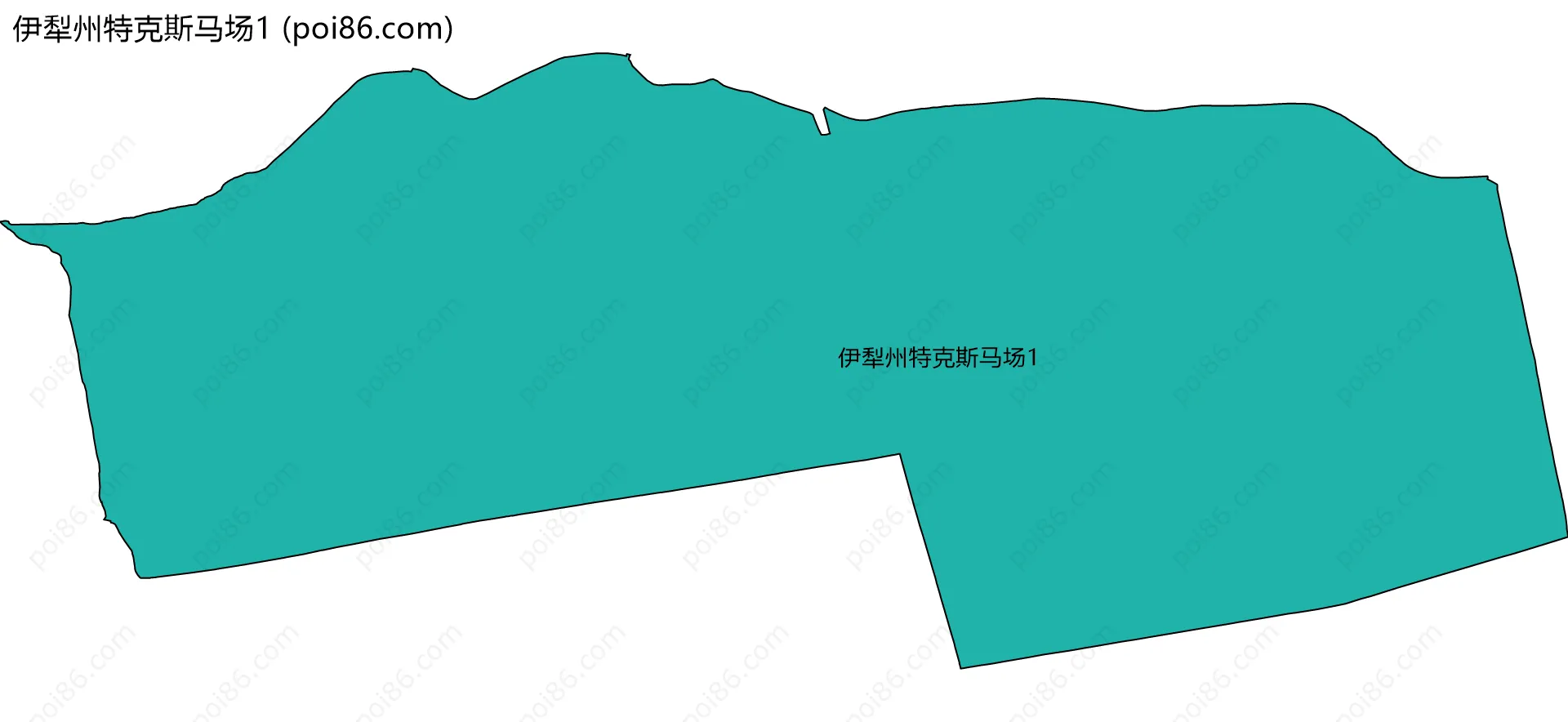 伊犁州特克斯马场1边界地图(五级行政区划)