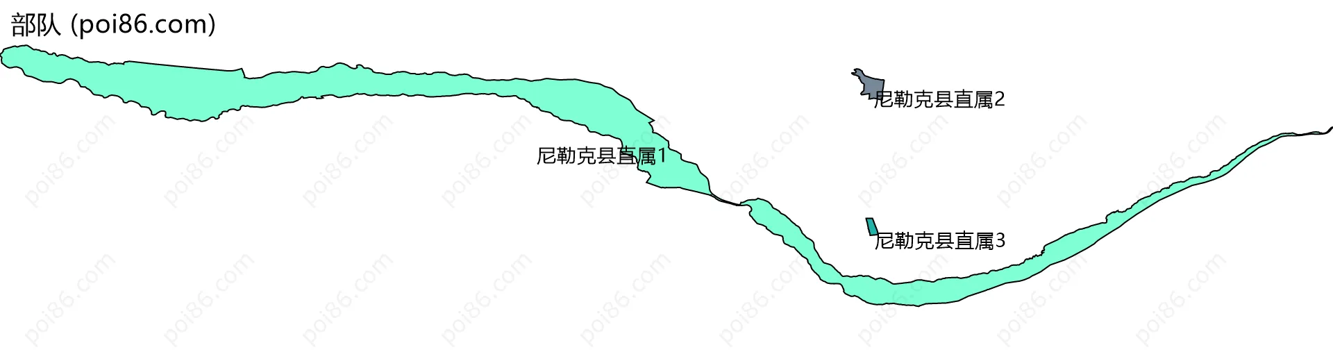 部队边界地图(五级行政区划)
