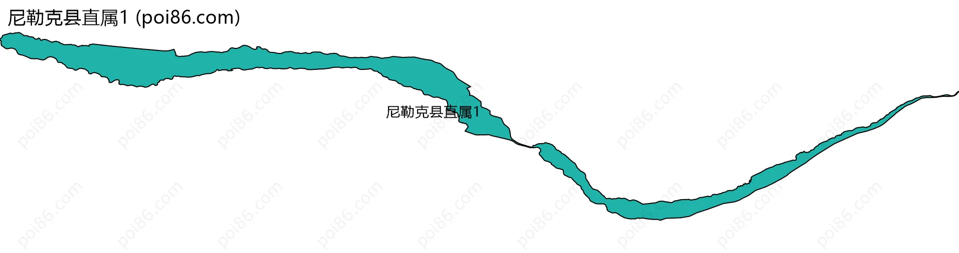 尼勒克县直属1边界地图