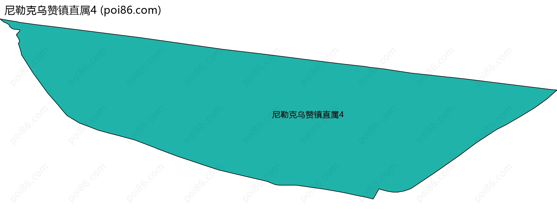 尼勒克乌赞镇直属4边界地图