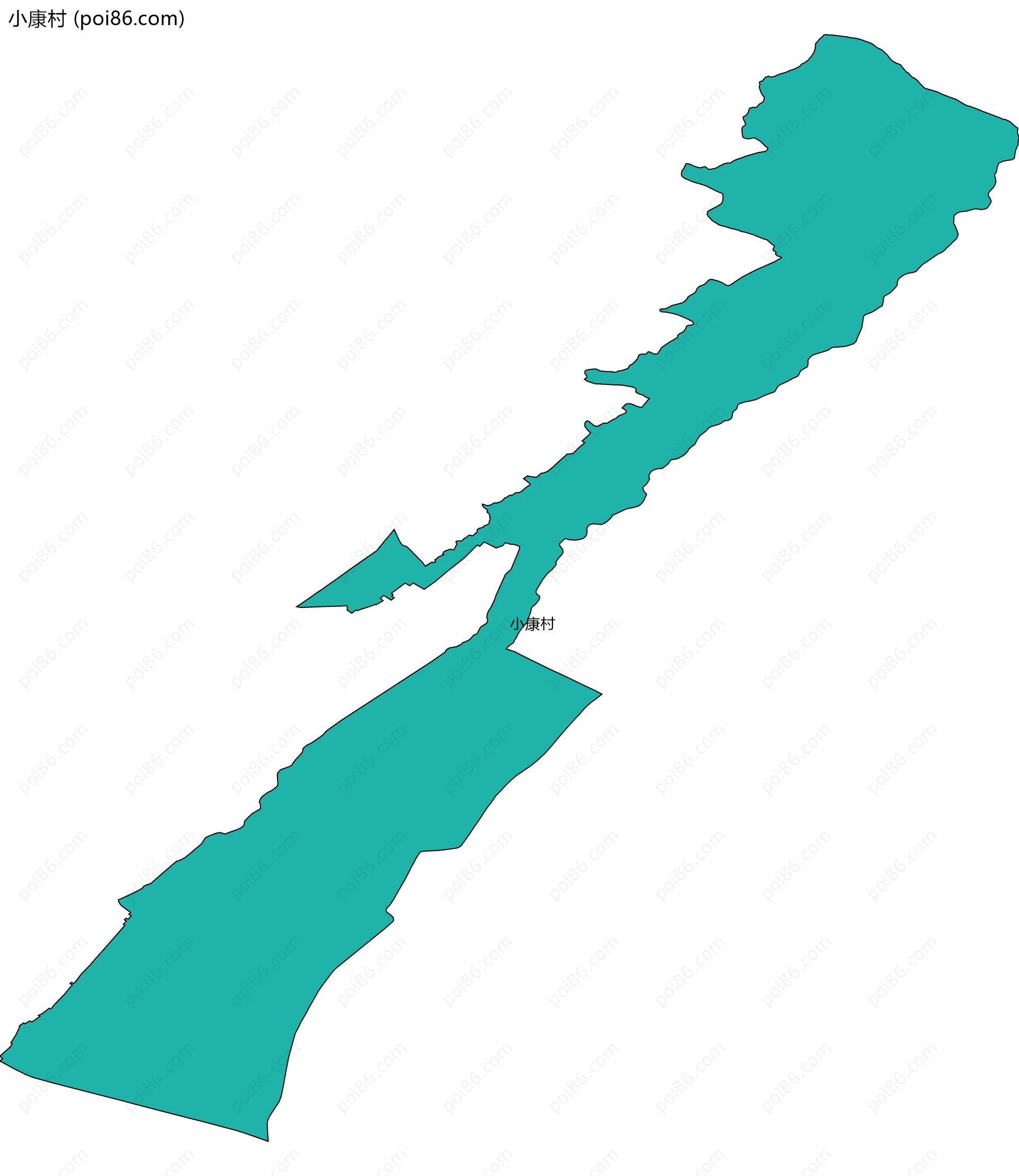 小康村边界地图