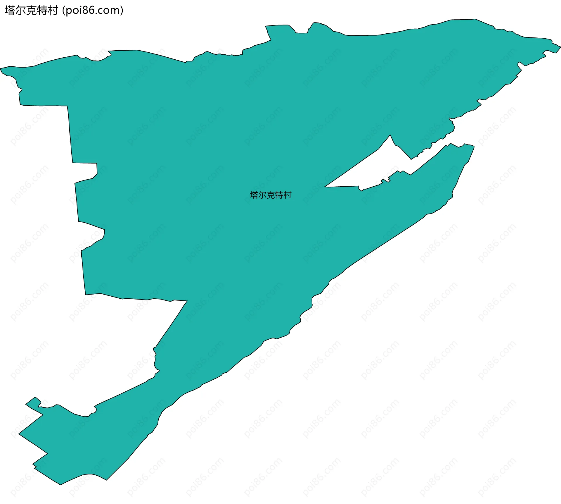 塔尔克特村边界地图