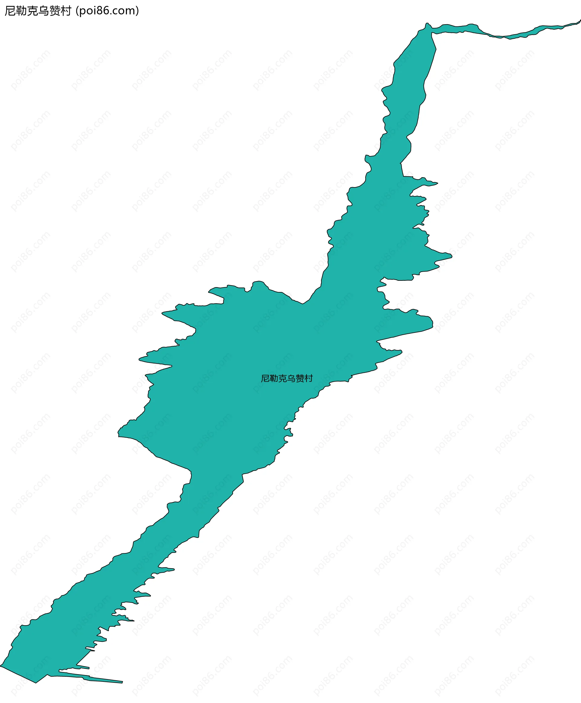 尼勒克乌赞村边界地图