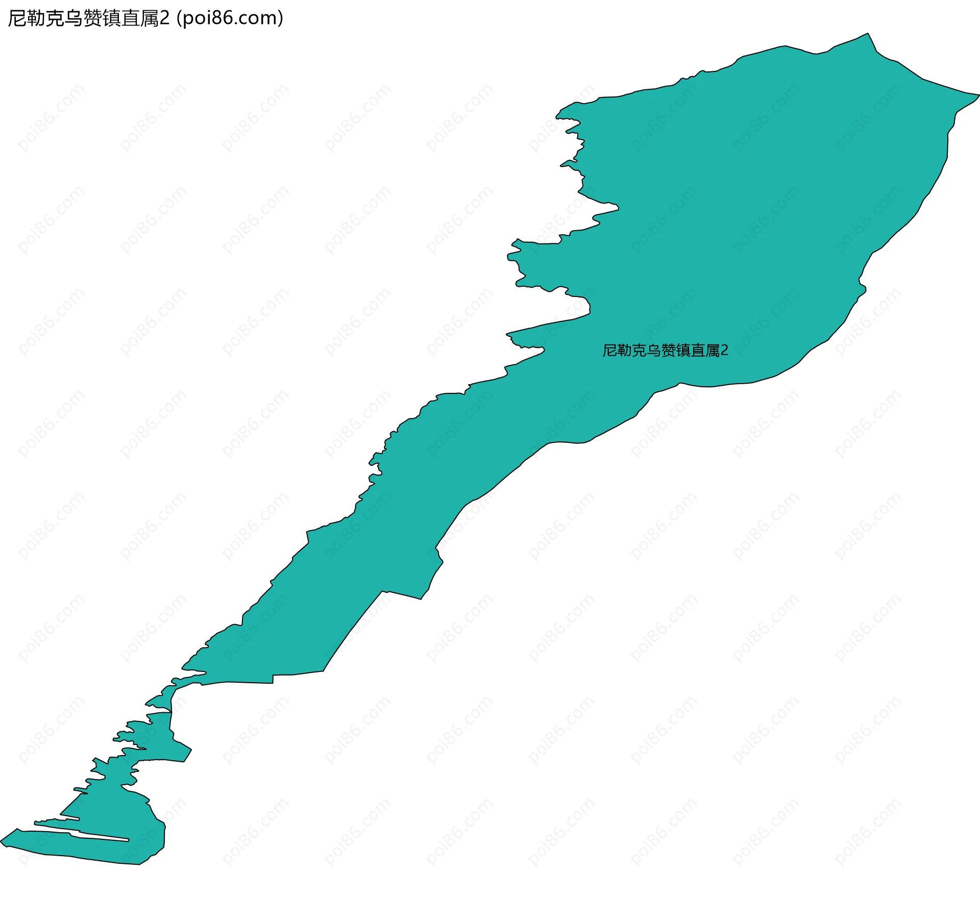 尼勒克乌赞镇直属2边界地图