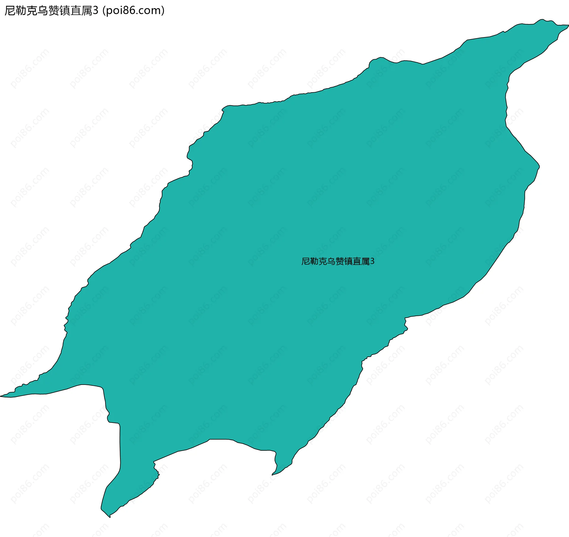 尼勒克乌赞镇直属3边界地图