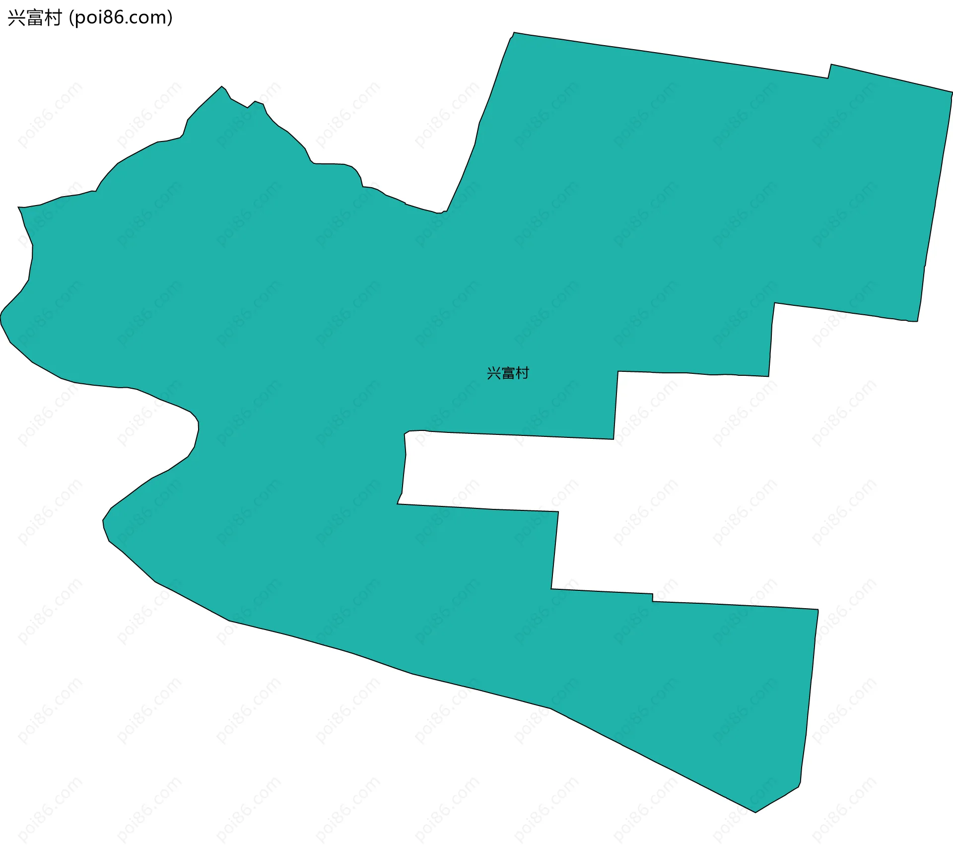 兴富村边界地图