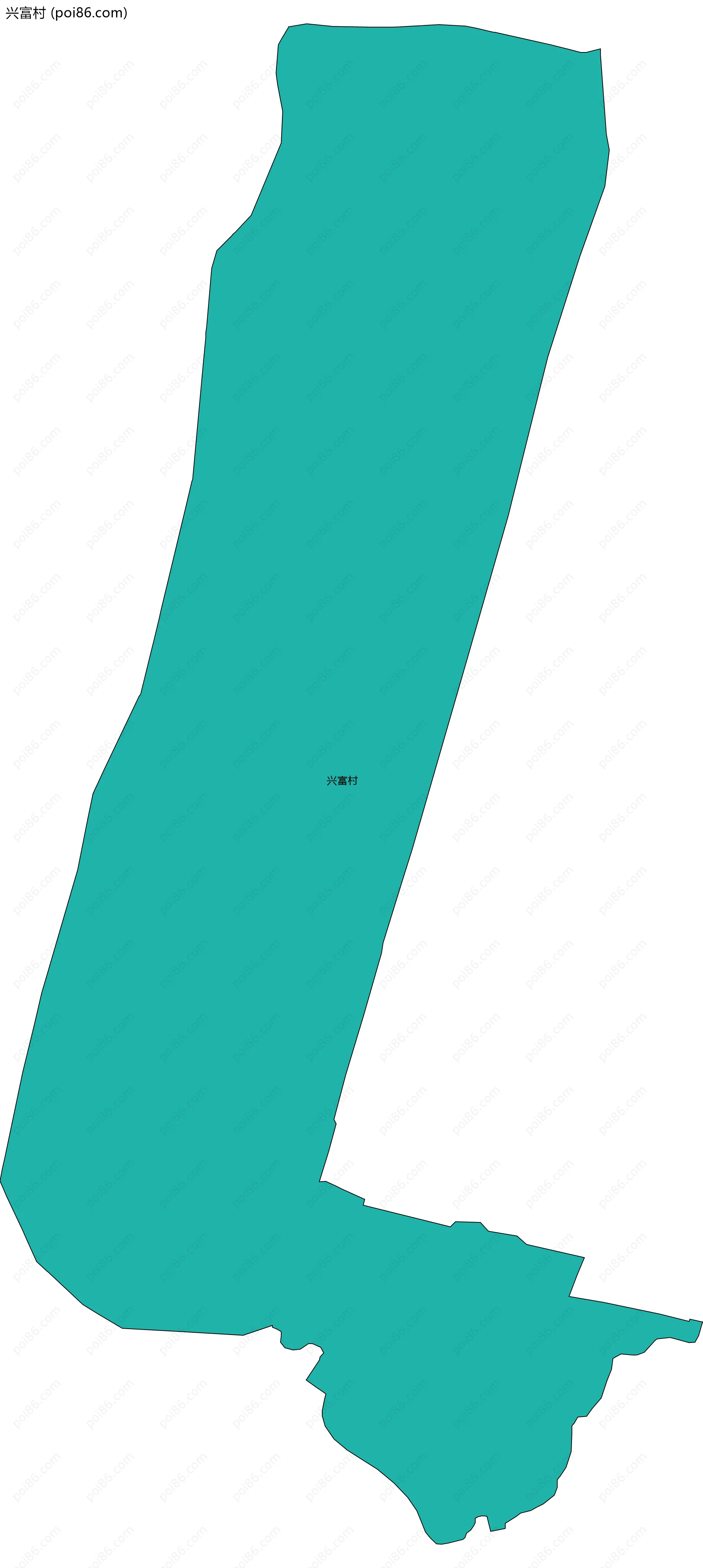 兴富村边界地图