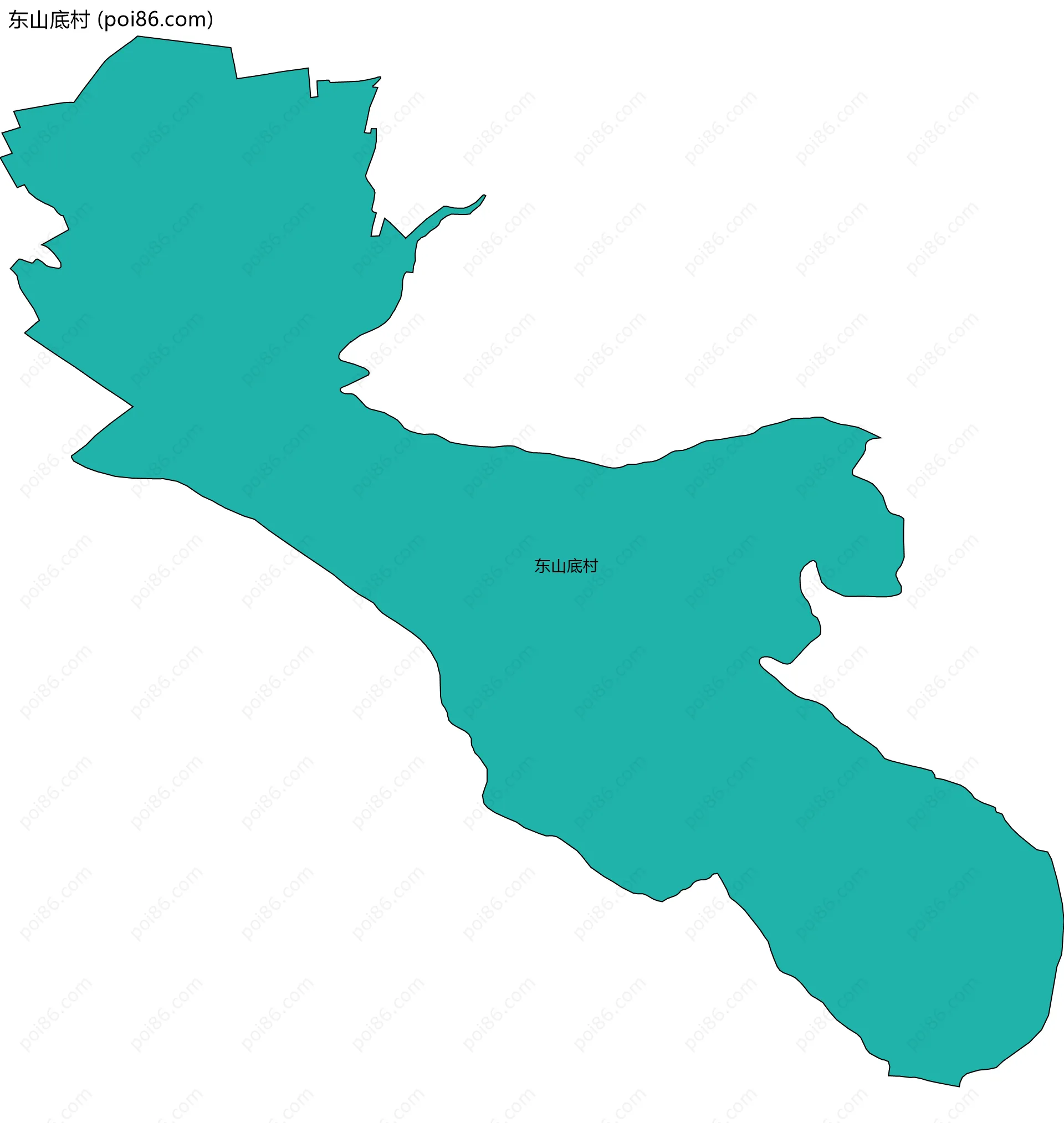 东山底村边界地图