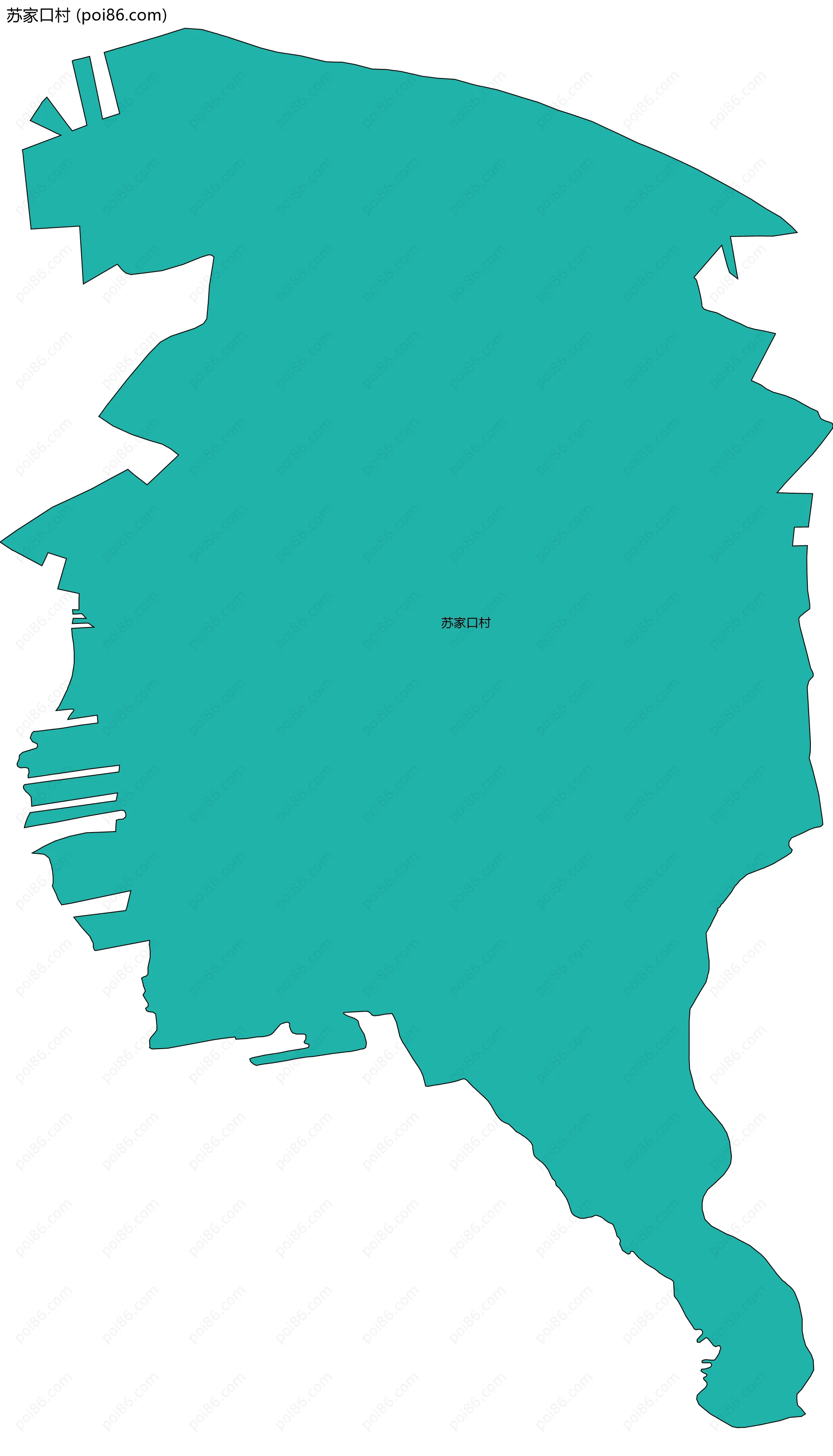 苏家口村边界地图